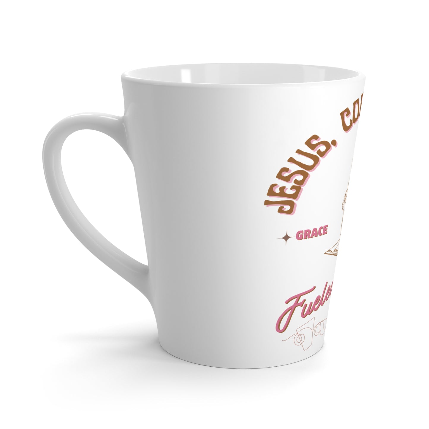 Fueled by Faith Latte Mug - "Fueled by Faith" - Perfect for Coffee Lovers