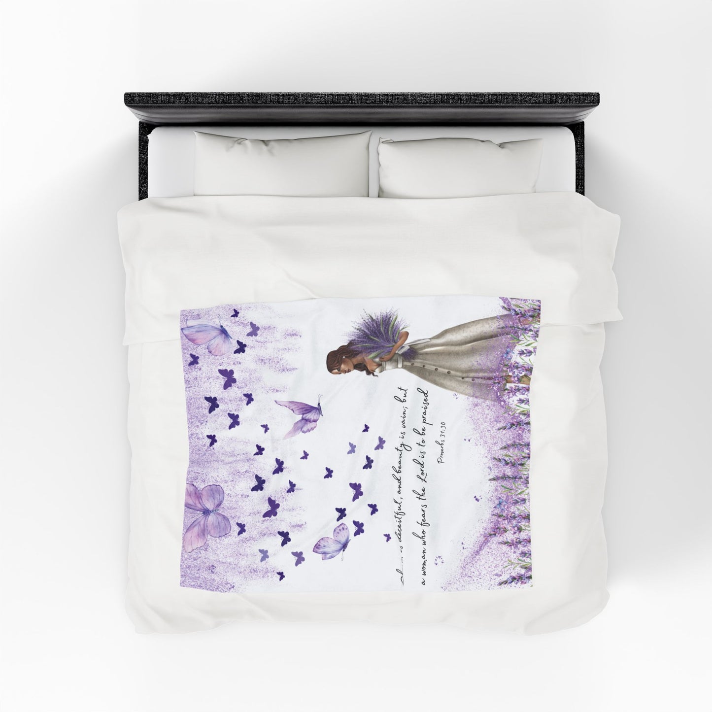 Proverbs 31:30 Velveteen Plush Blanket