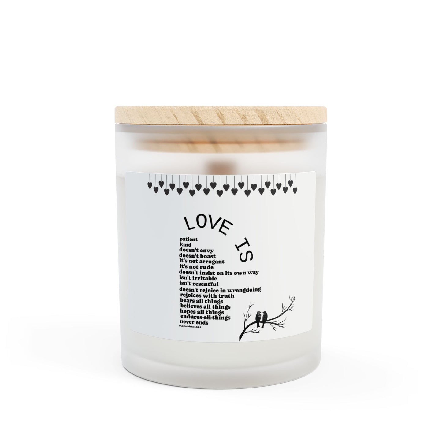 Love Is Frosted Glass Candle, 11oz