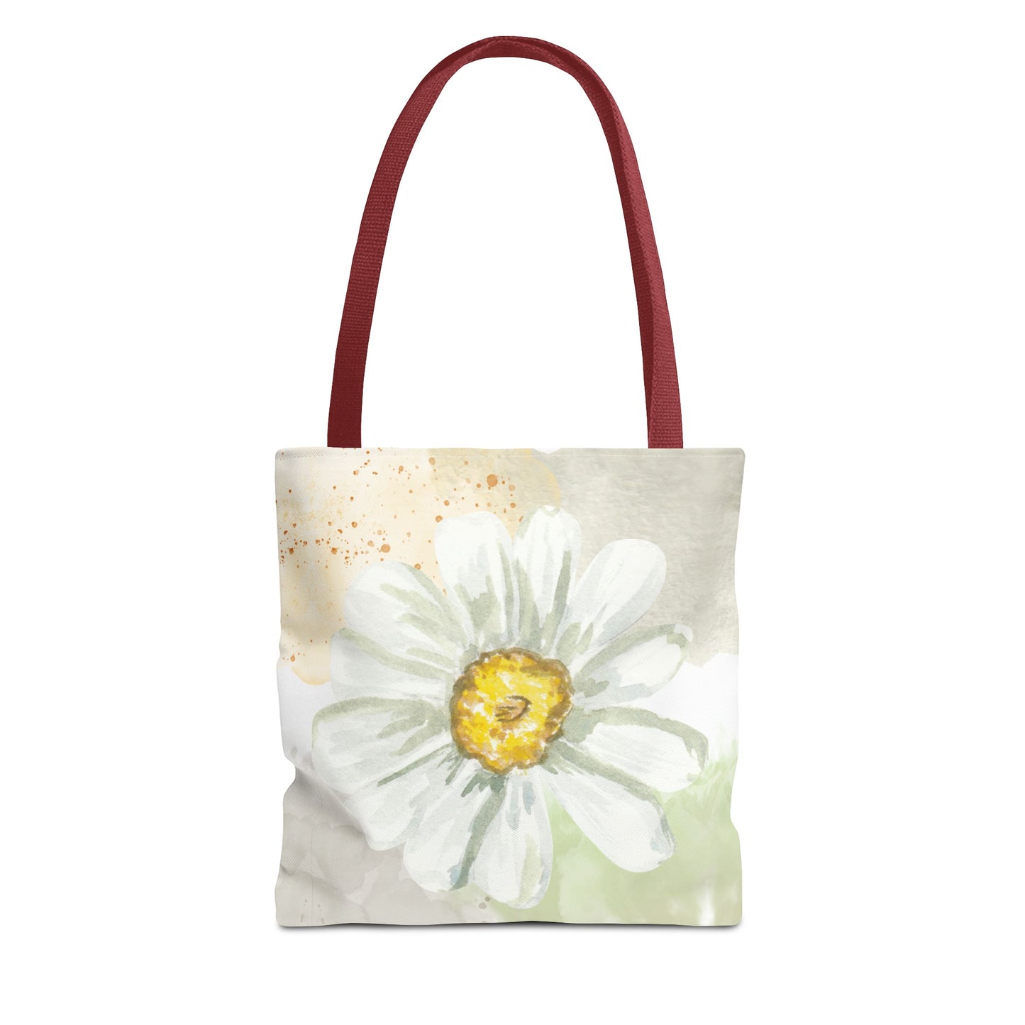 White Watercolor Daisy Tote Bag