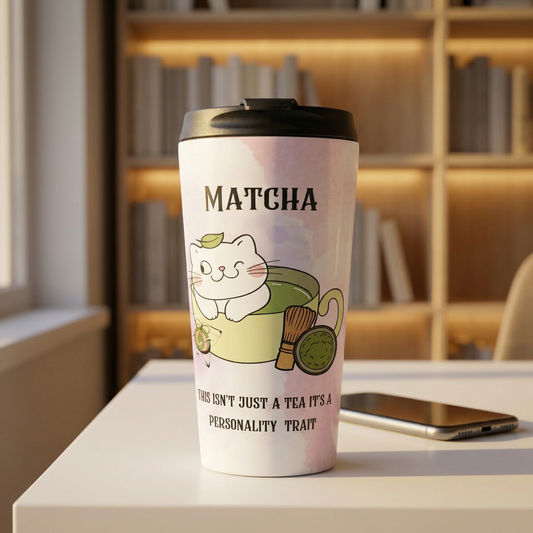 Matcha, Personality Trait Stainless Steel Travel Mug