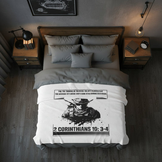 2 Corinthians 10:3-4 Sherpa Fleece Blanket