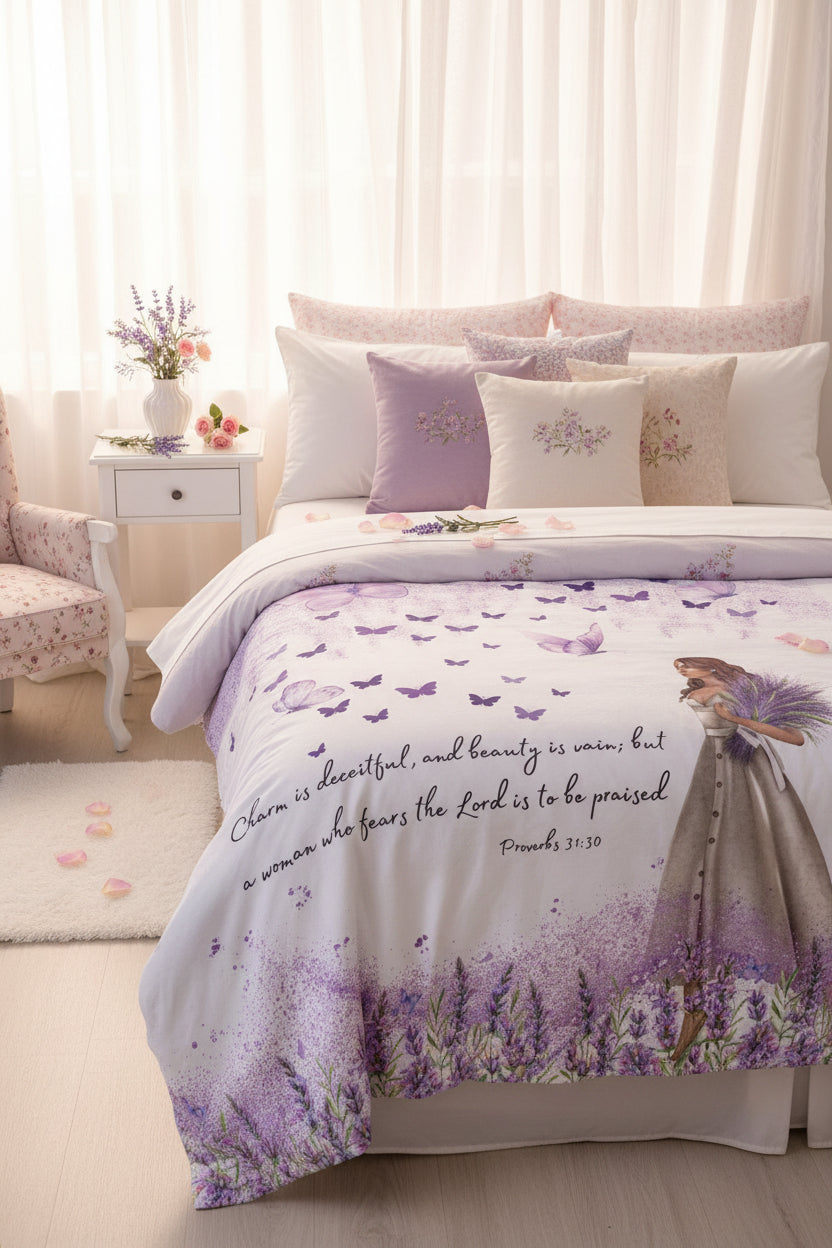 Proverbs 31:30 Velveteen Plush Blanket