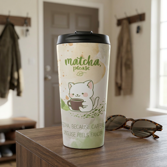 Matcha Please Stainless Steel Travel Mug