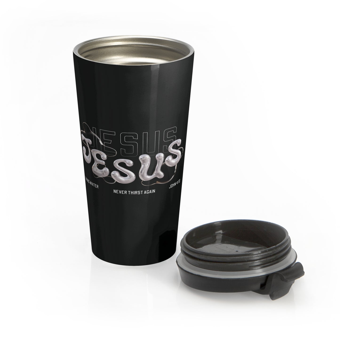 Jesus, Living Water Stainless Steel Travel Mug