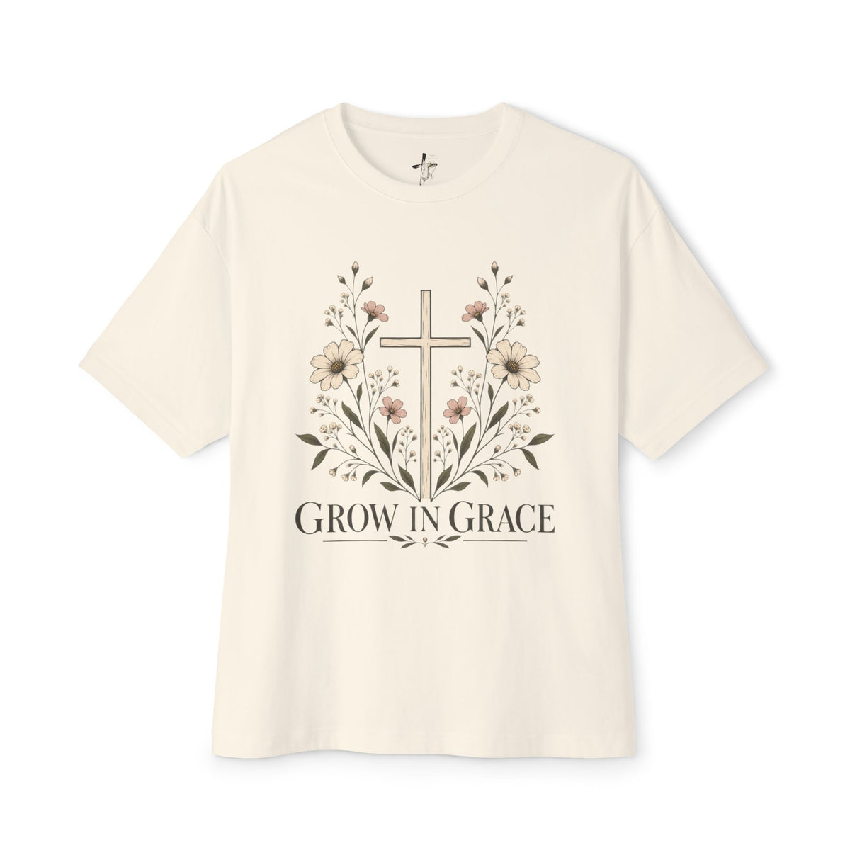 Grow in Grace Floral Cross Tee