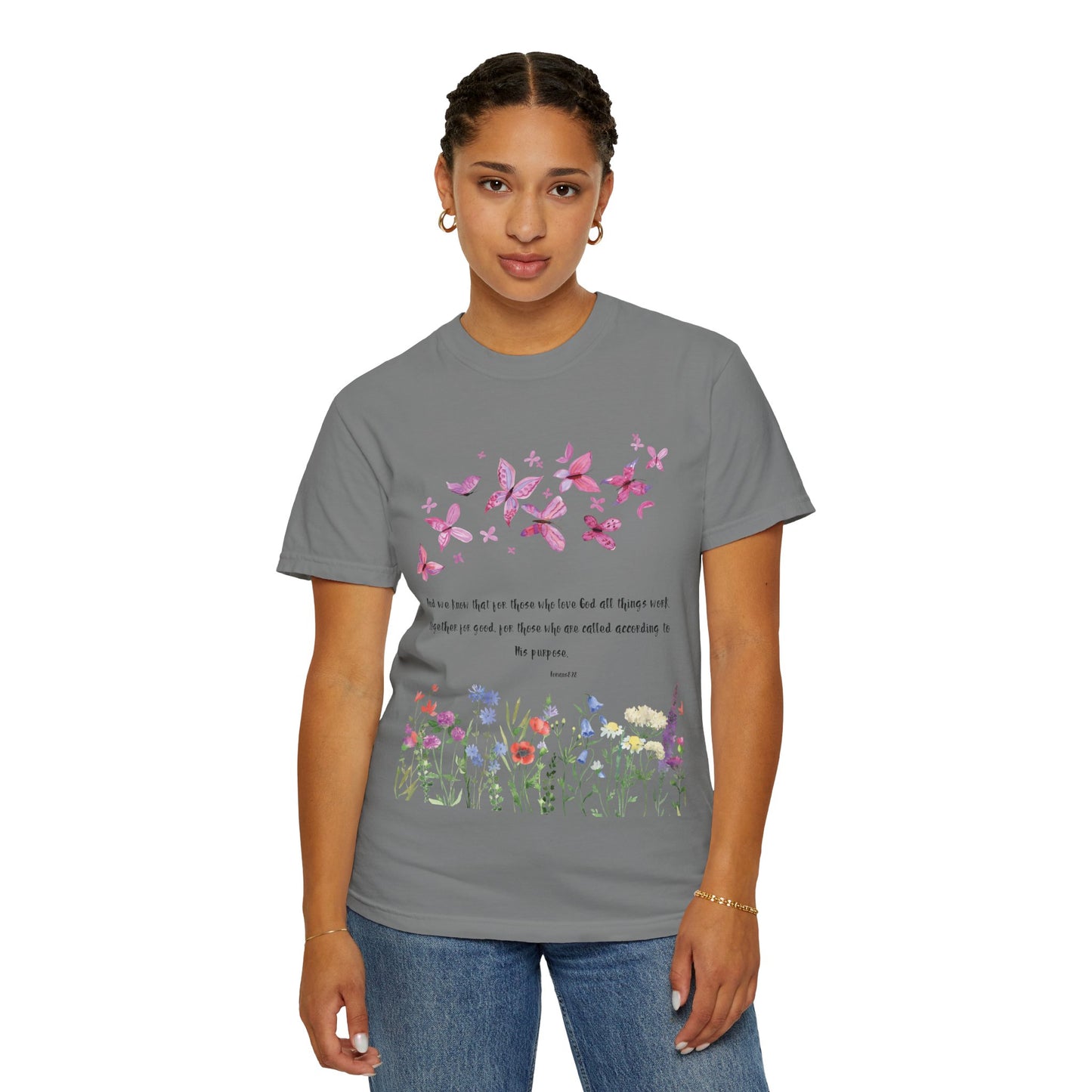 Romans 8:28 with grace T-shirt