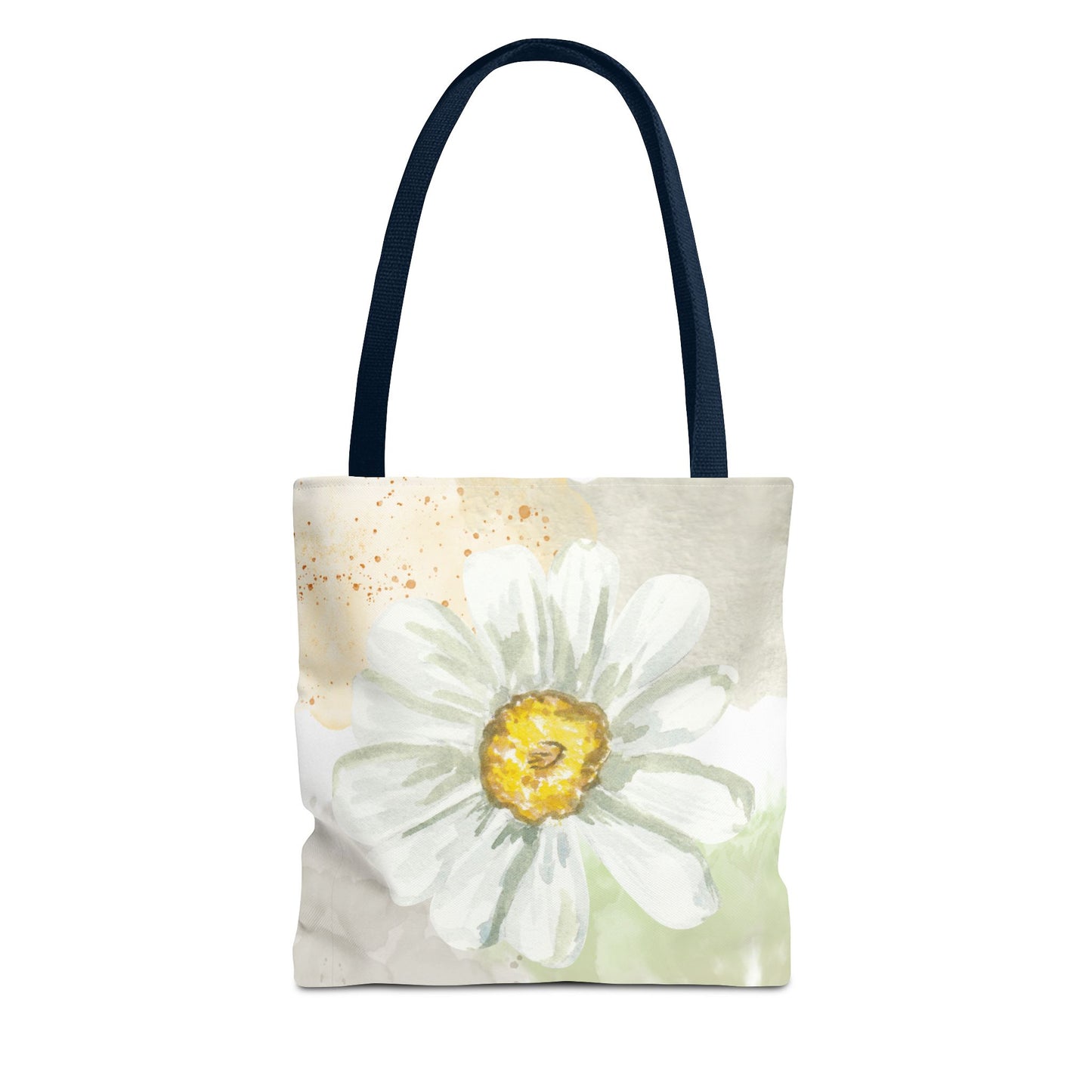 White Watercolor Daisy Tote Bag