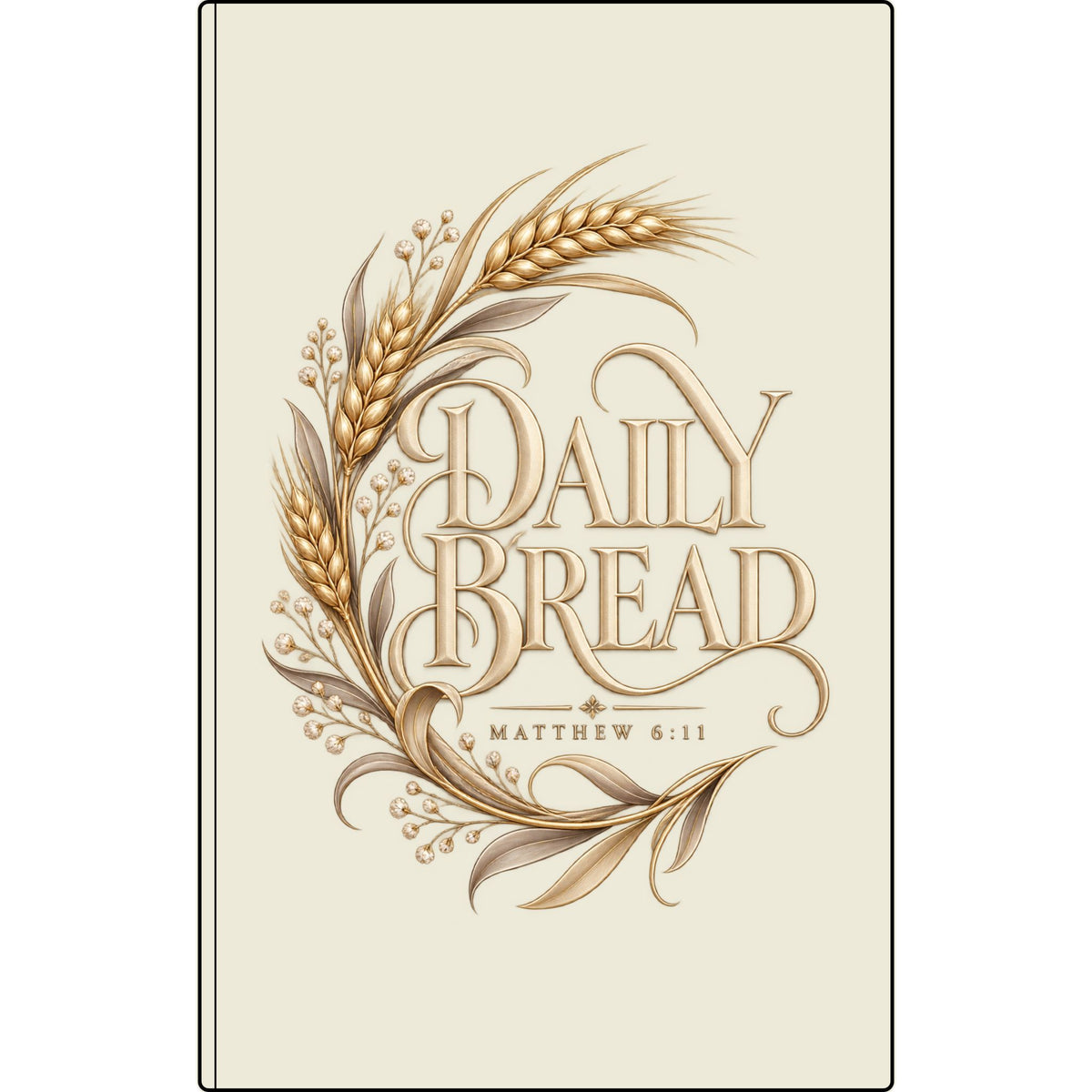 Daily Bread Vegan Leather Journal — Engraved Scripture Notebook