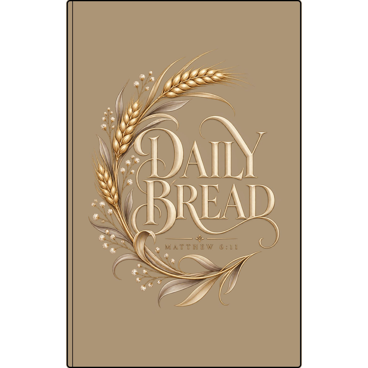Daily Bread Vegan Leather Journal — Engraved Scripture Notebook