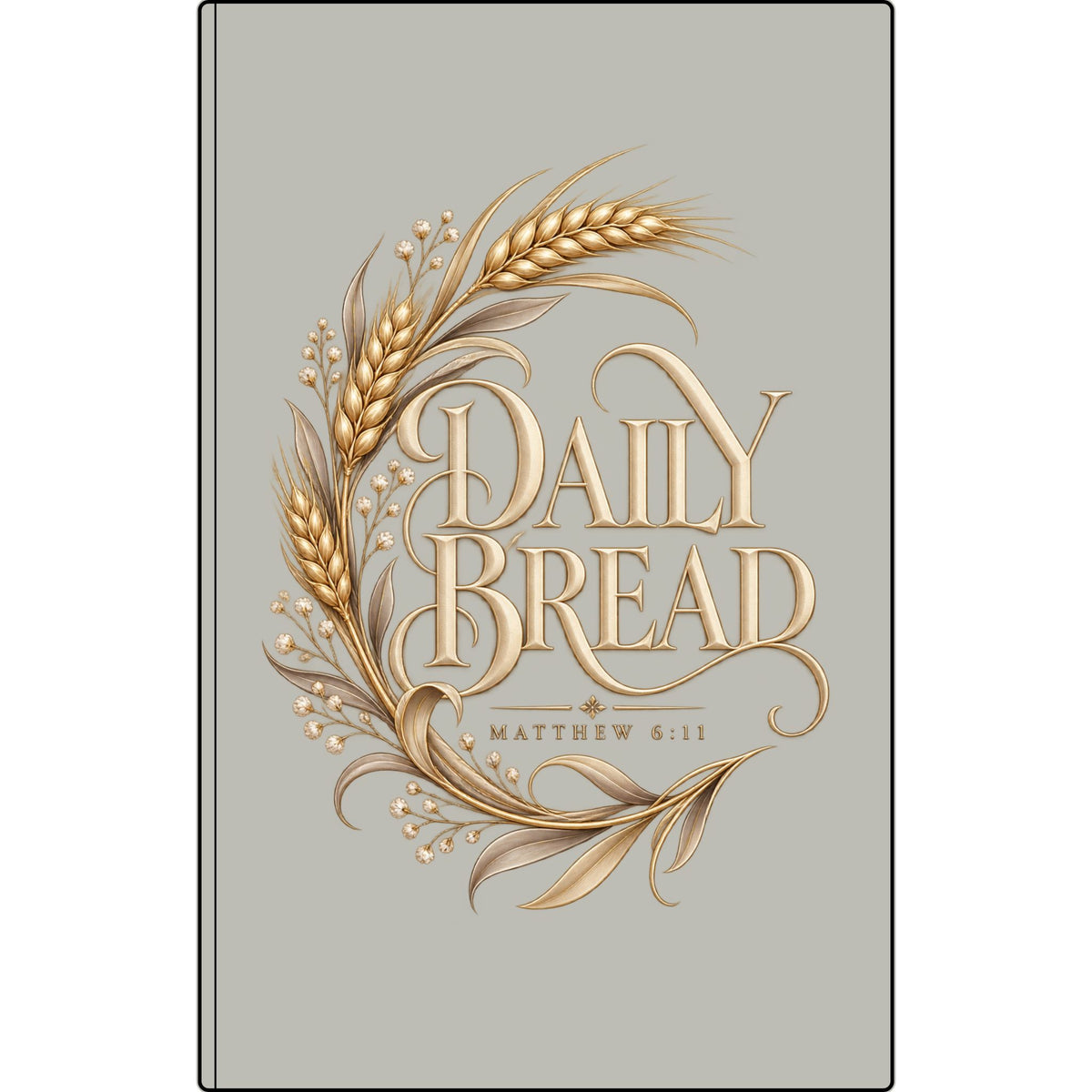 Daily Bread Vegan Leather Journal — Engraved Scripture Notebook