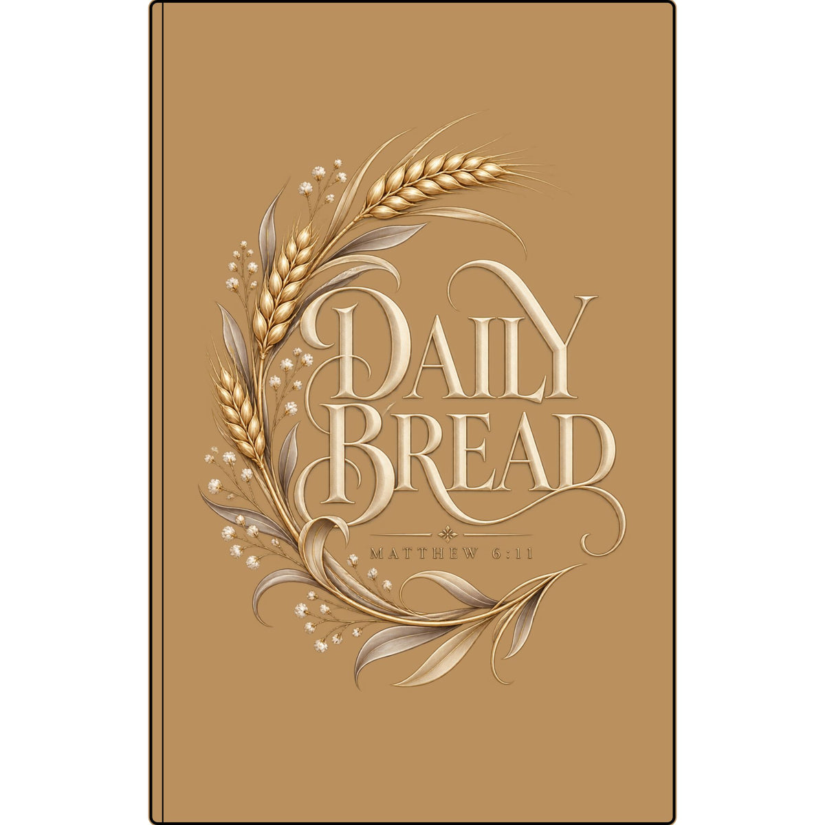 Daily Bread Vegan Leather Journal — Engraved Scripture Notebook