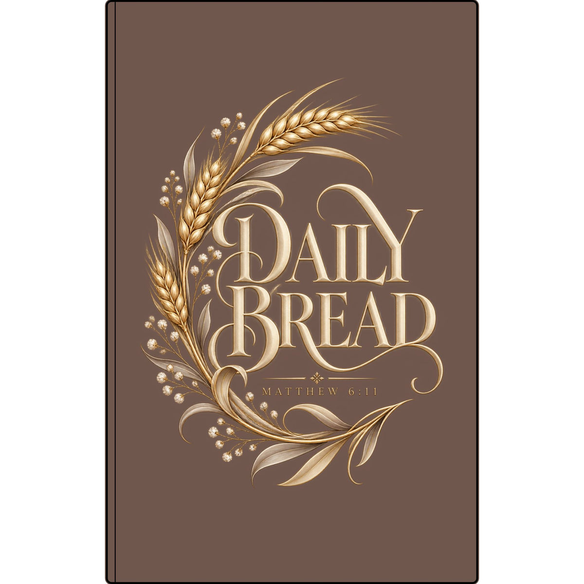 Daily Bread Vegan Leather Journal — Engraved Scripture Notebook