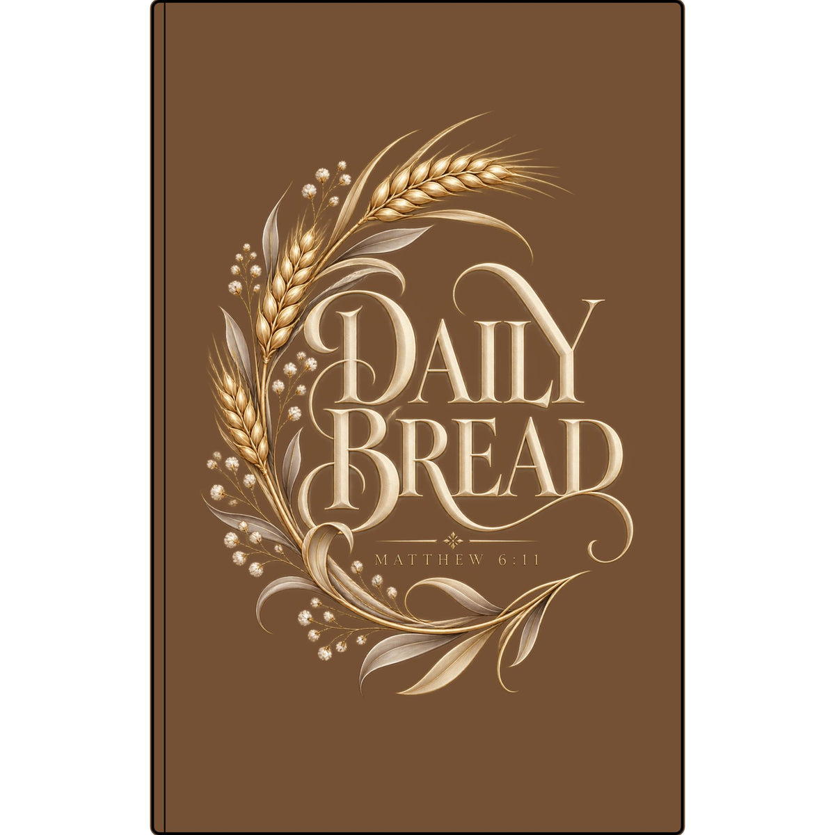 Daily Bread Vegan Leather Journal — Engraved Scripture Notebook