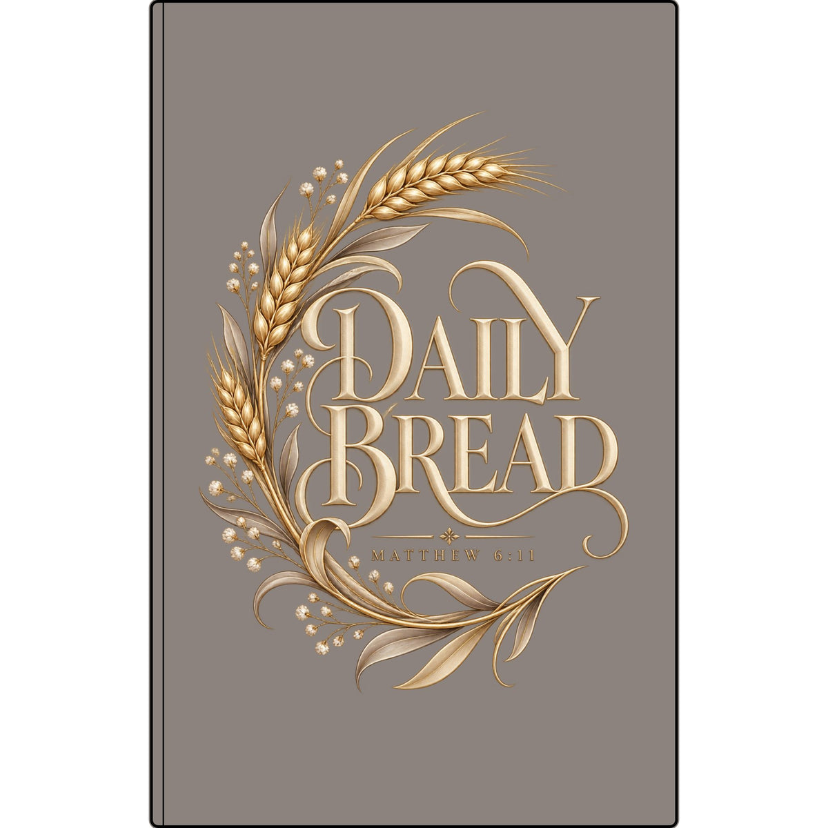 Daily Bread Vegan Leather Journal — Engraved Scripture Notebook