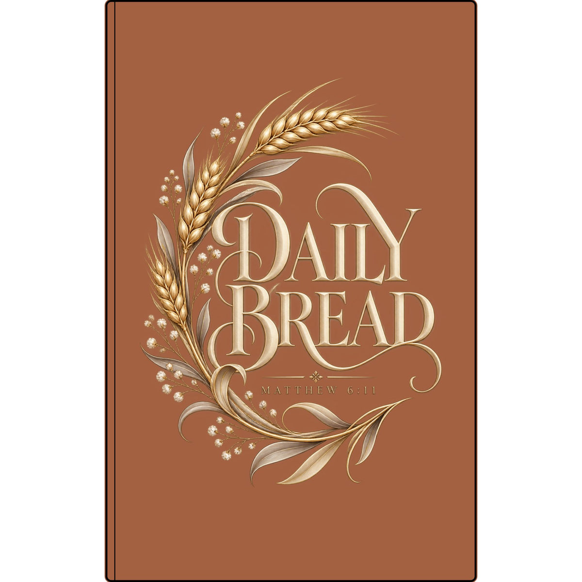 Daily Bread Vegan Leather Journal — Engraved Scripture Notebook