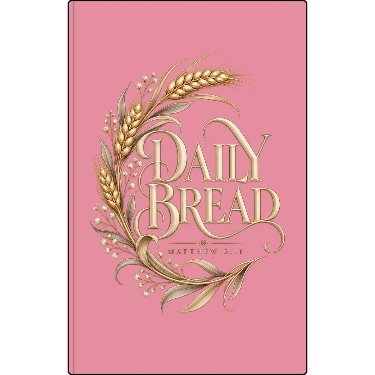 Daily Bread Vegan Leather Journal — Engraved Scripture Notebook