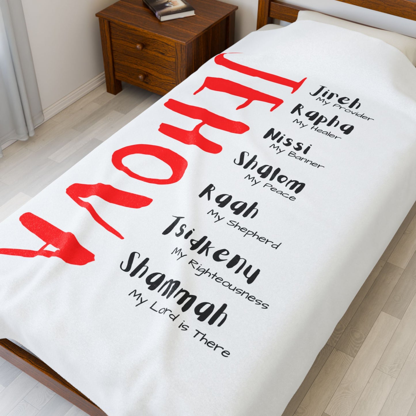 Jehova Velveteen Plush Blanket