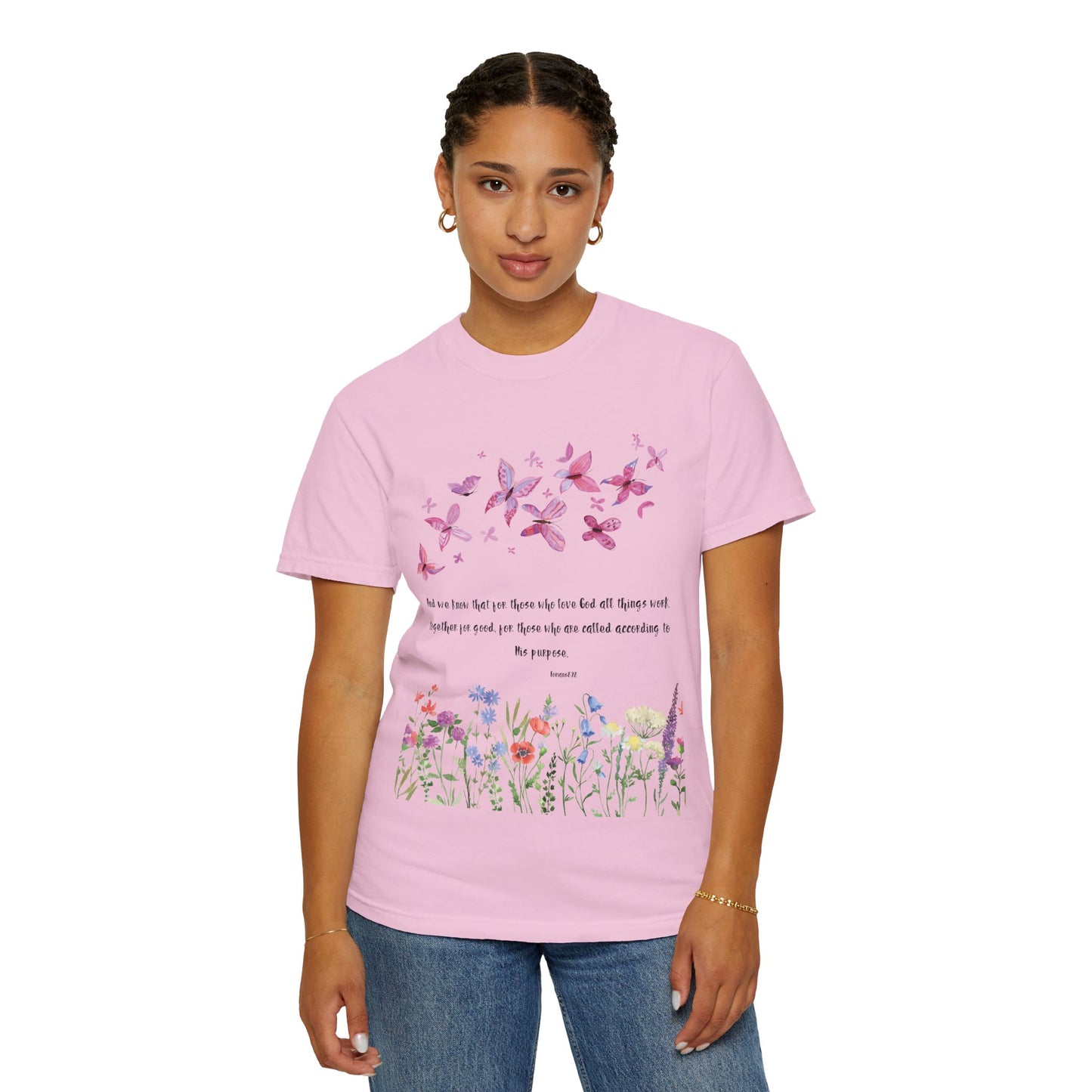 Romans 8:28 with grace T-shirt