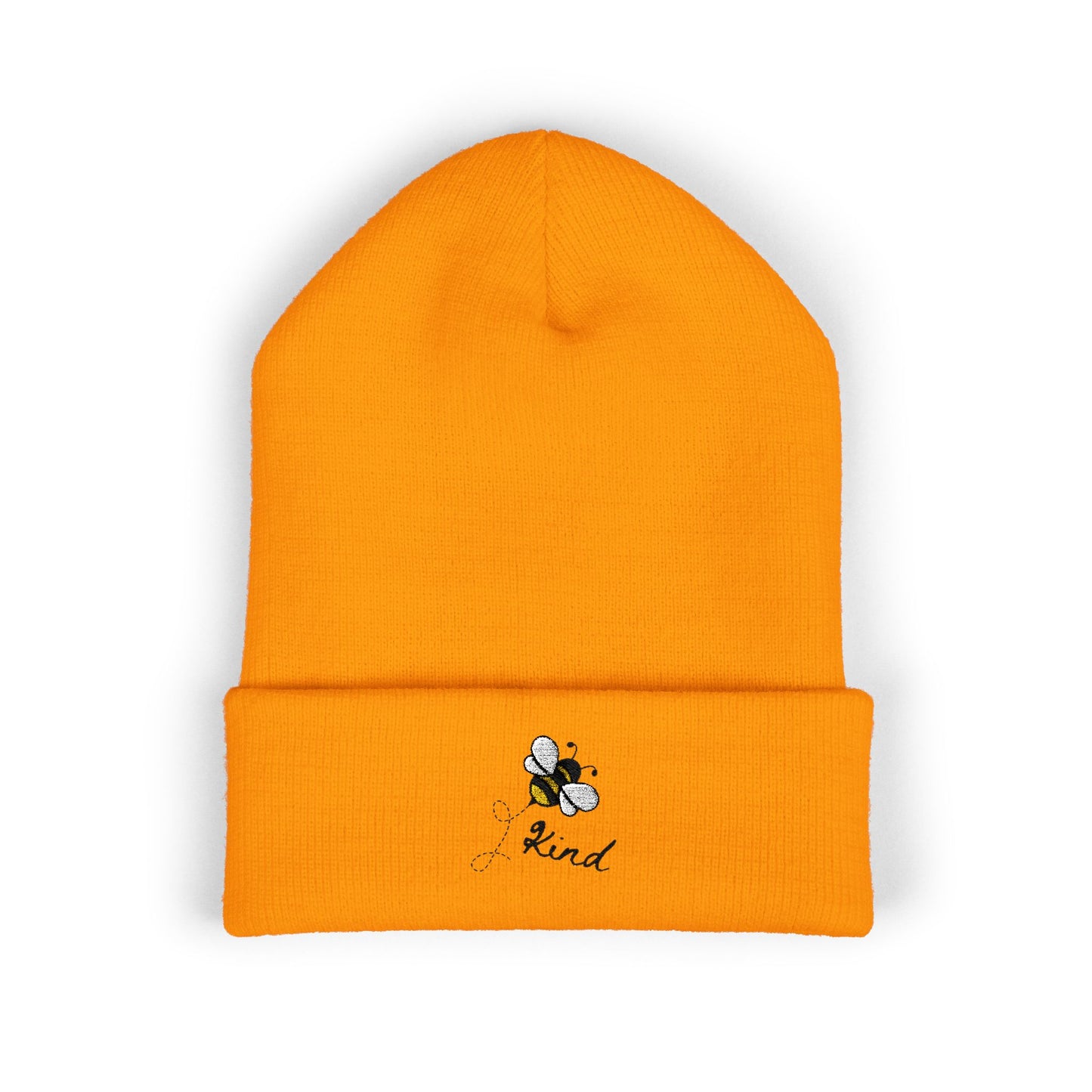 Bee Kind Classic Cuffed Beanie | Embroidered Winter Hat