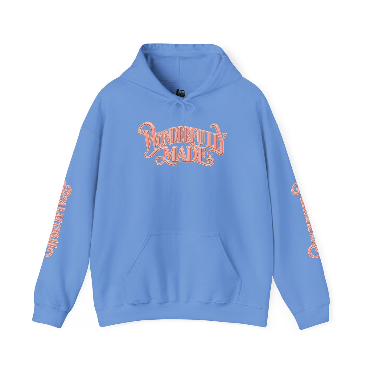 Wonderfully Made Hoodie — Floral Pearl Backprint Hooded Sweatshirt