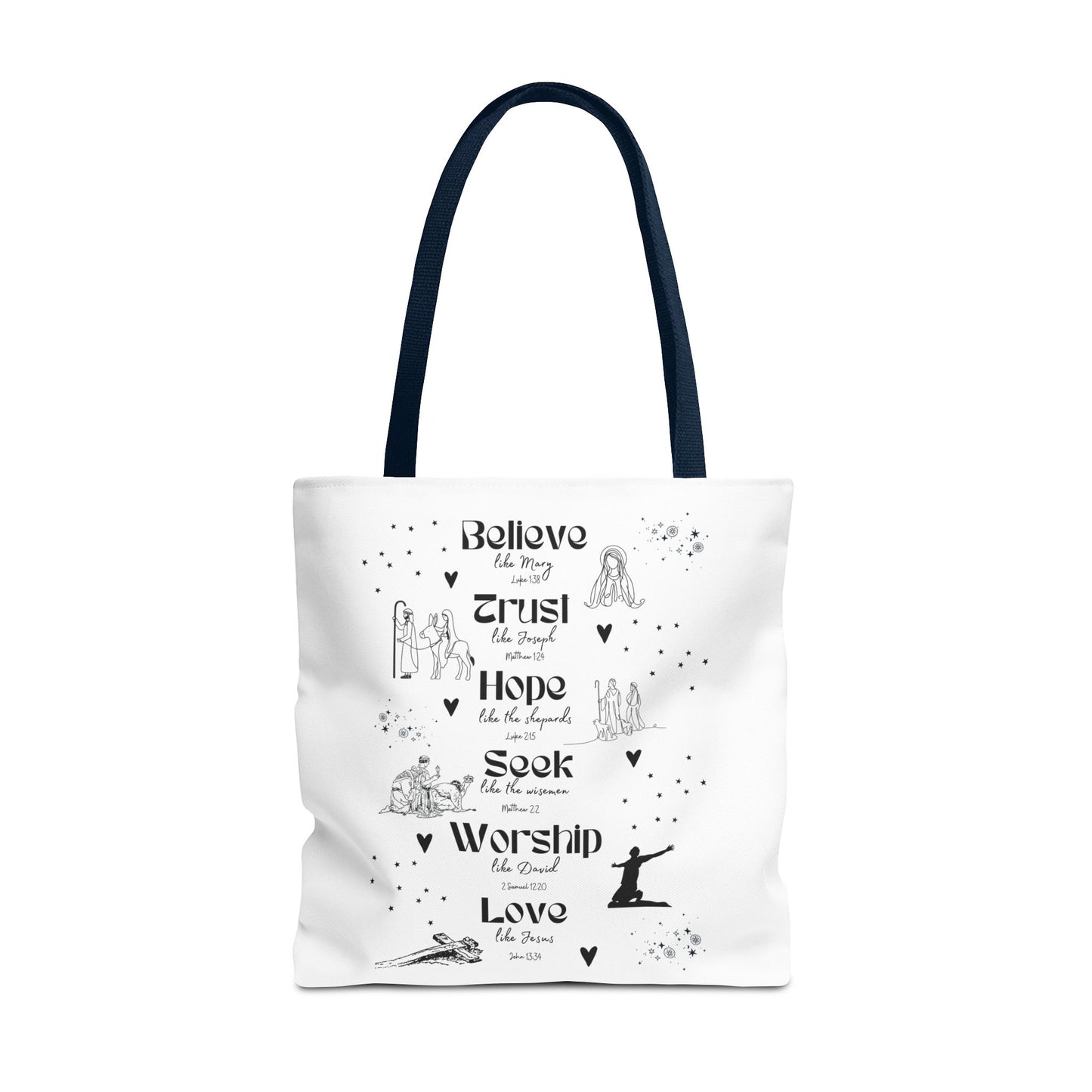 Believe like Mary Tote Bag