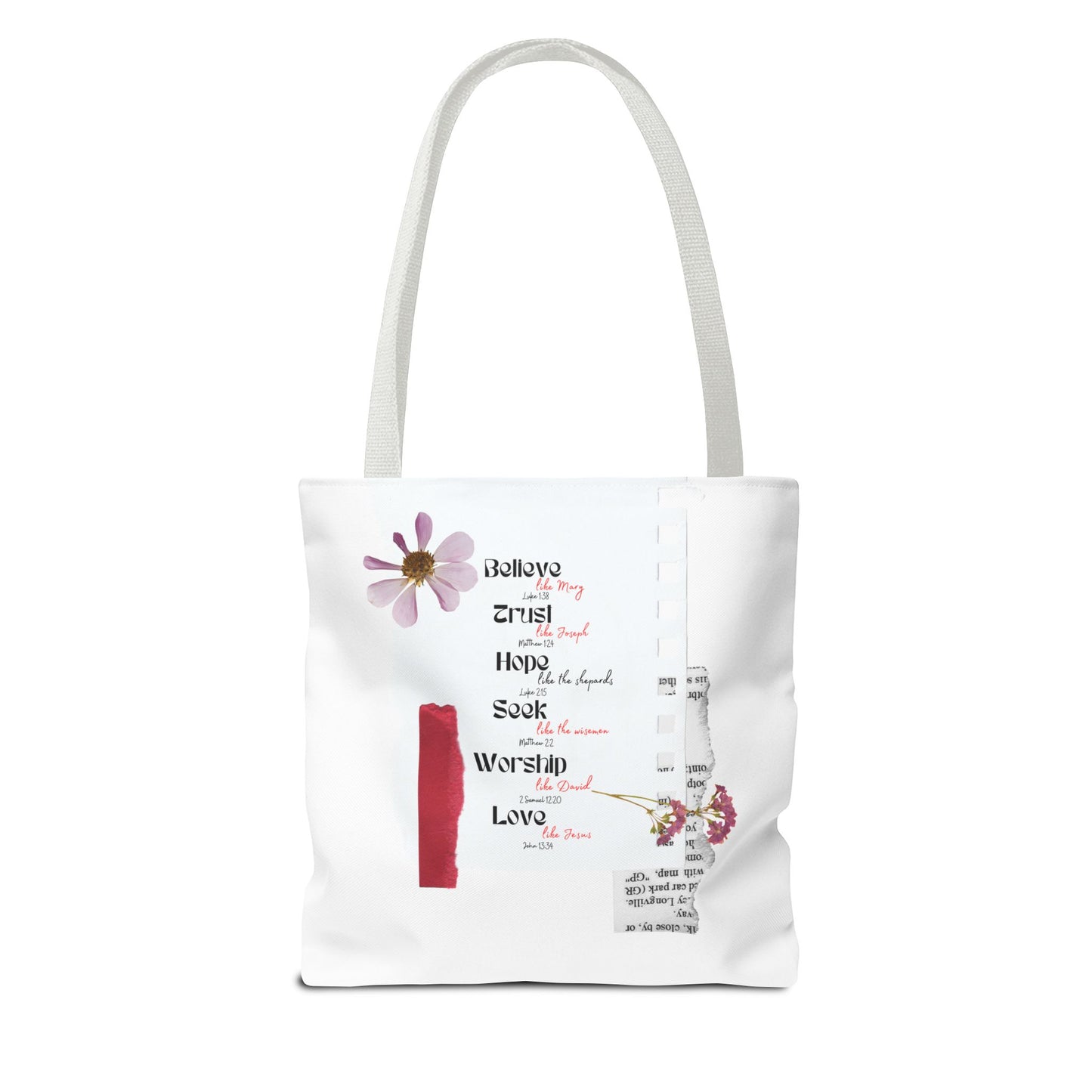Believe Like Mary Tote Bag