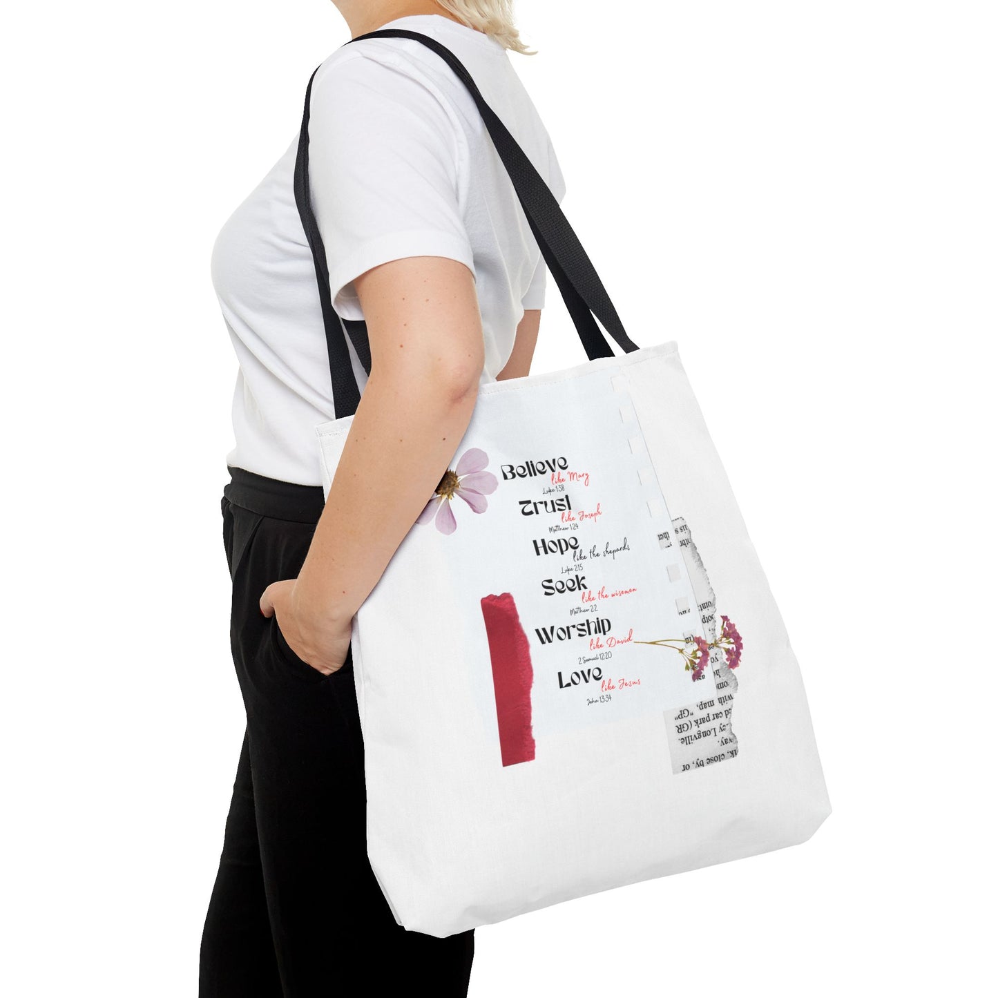 Believe Like Mary Tote Bag