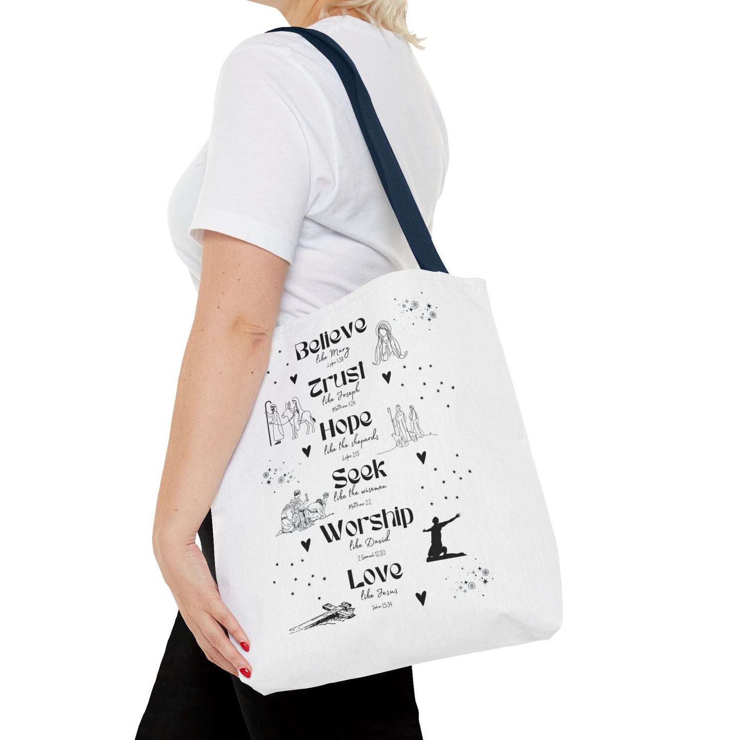 Believe like Mary Tote Bag