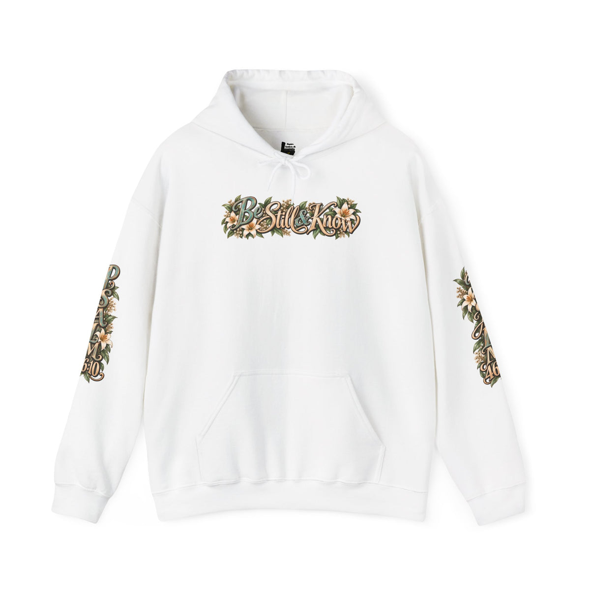 Be Still Hoodie — "Be Still, Know That I Am God" Christian Graphic Hooded Sweatshirt