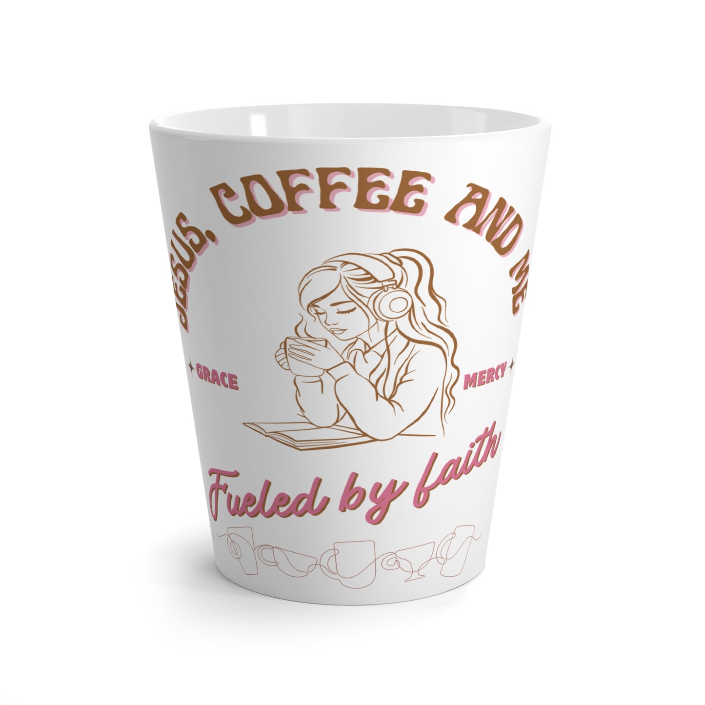 Fueled by Faith Latte Mug - "Fueled by Faith" - Perfect for Coffee Lovers