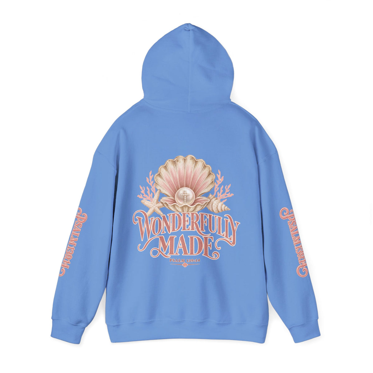 Wonderfully Made Hoodie — Floral Pearl Backprint Hooded Sweatshirt