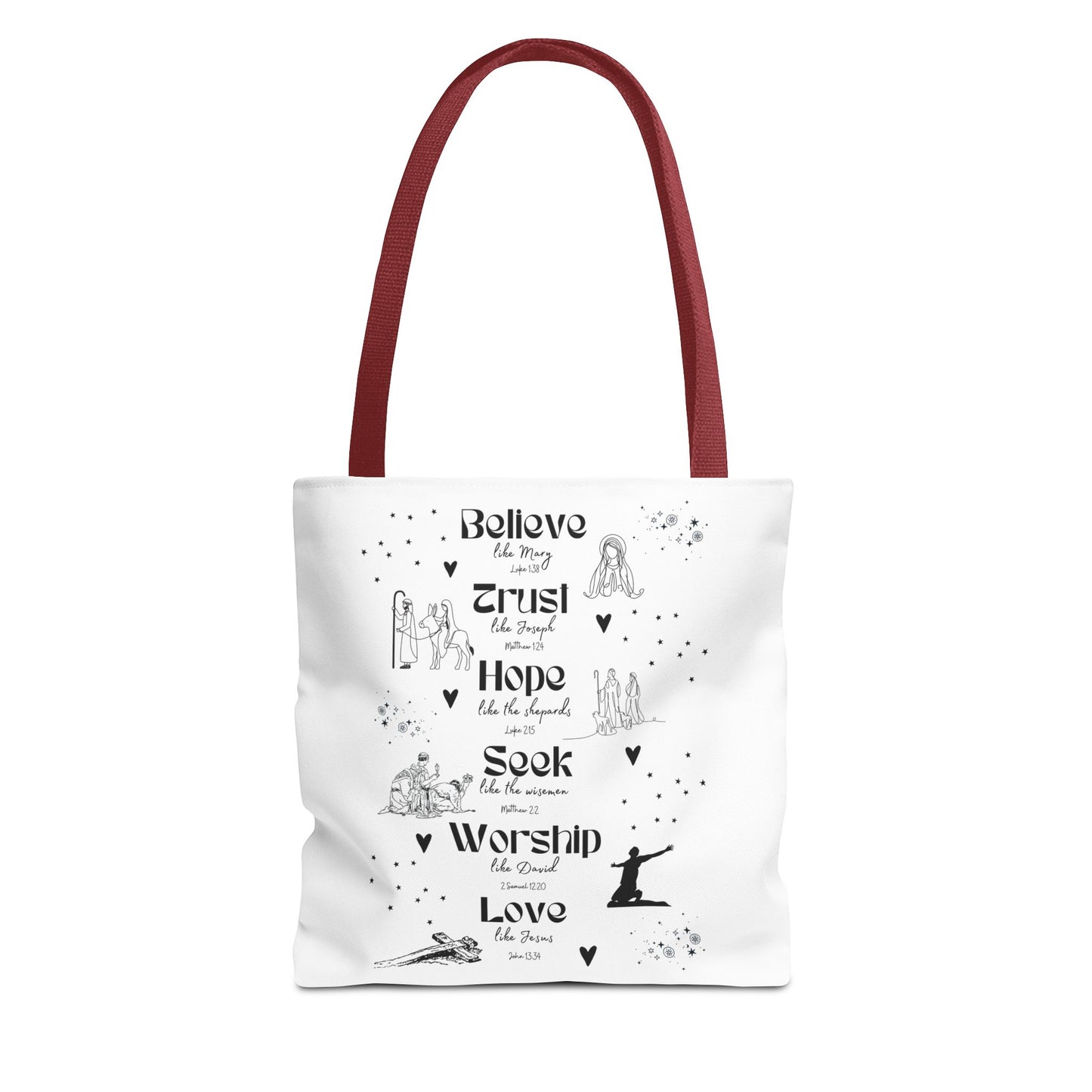 Believe like Mary Tote Bag