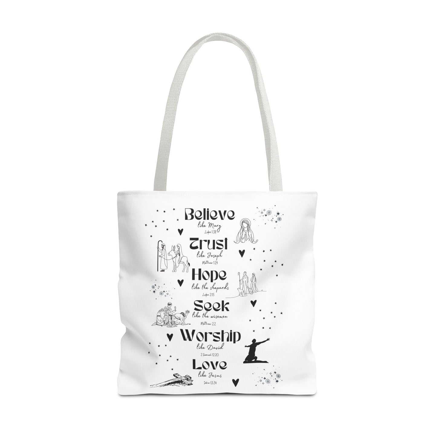 Believe like Mary Tote Bag