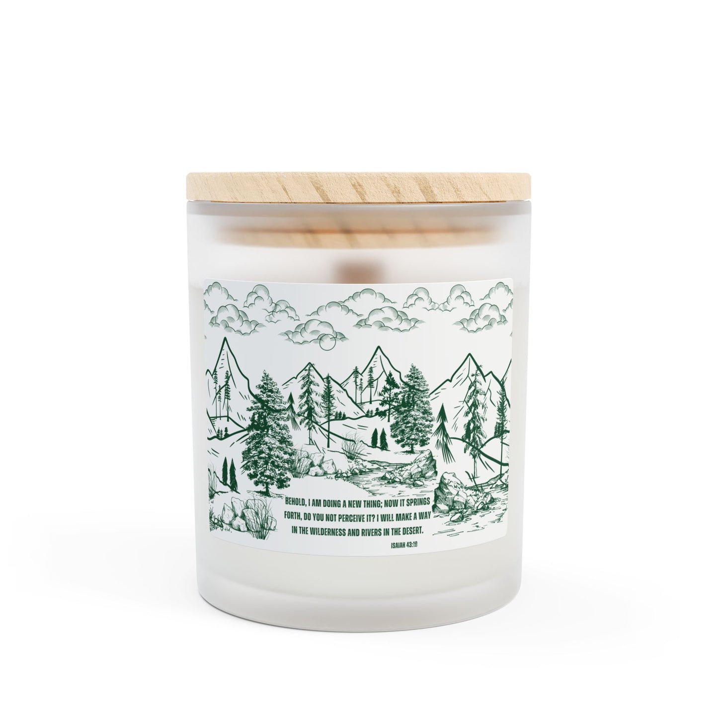Isaiah 40:31 Frosted Glass Candle, 11oz
