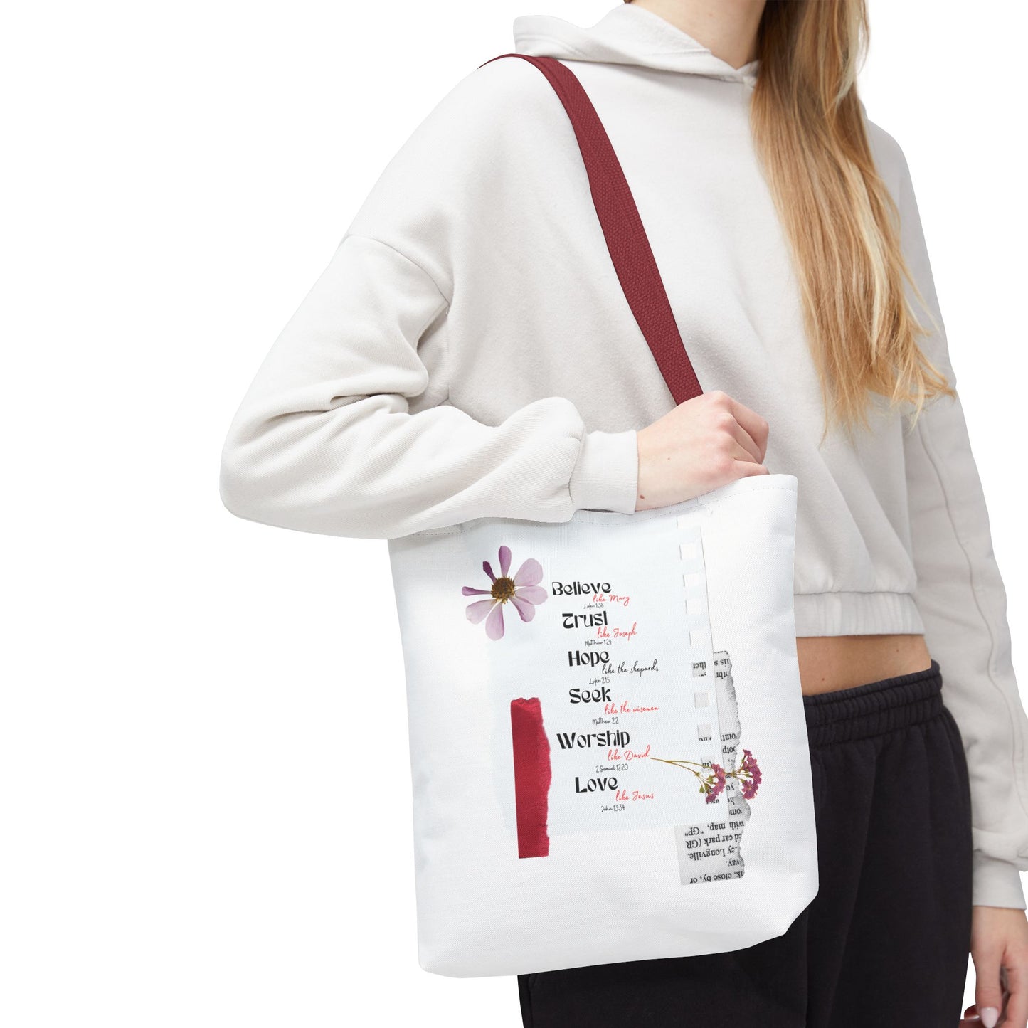 Believe Like Mary Tote Bag