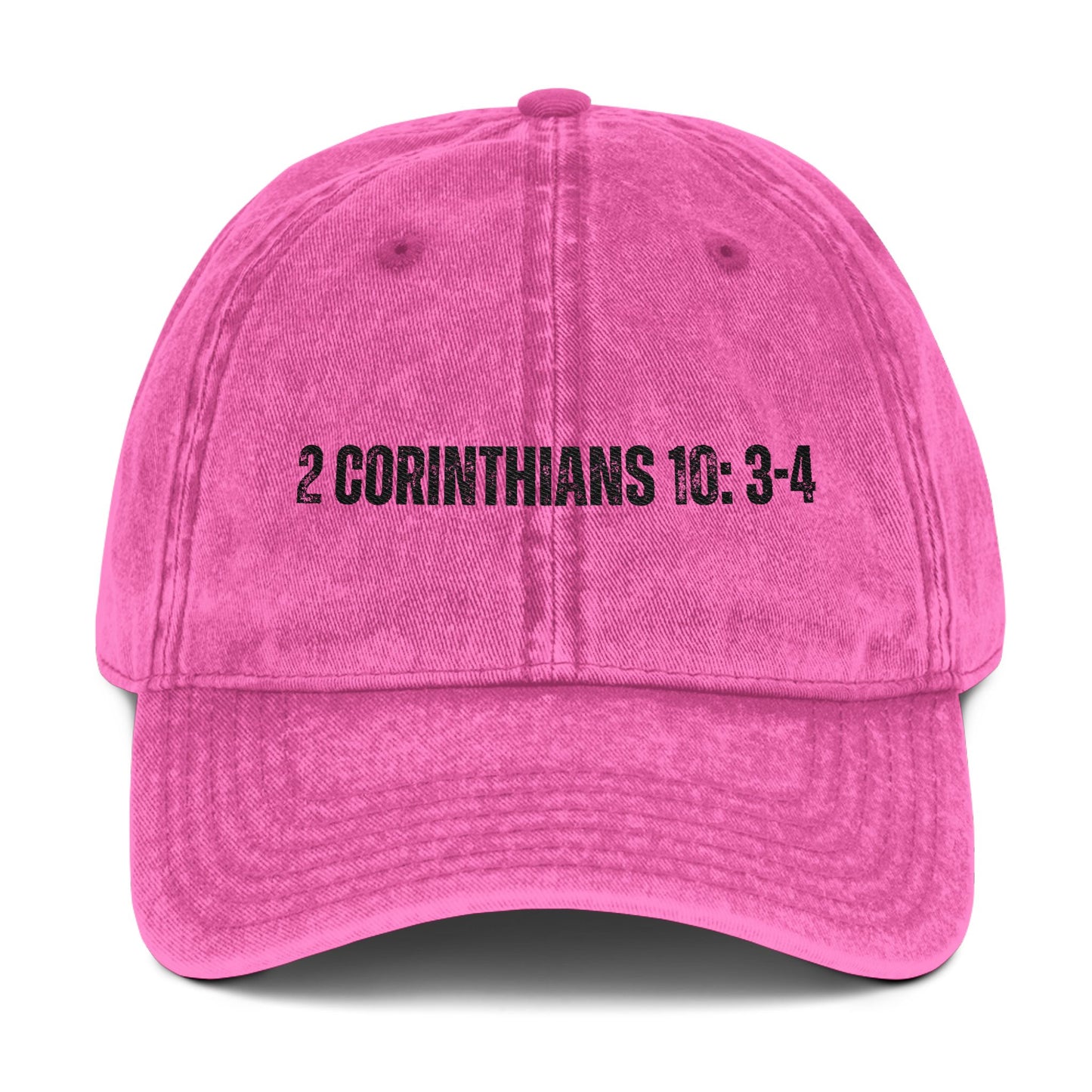 2 Corinthians 10:3-4 Cap - Embroidered Adjustable Hat for Faith Lovers