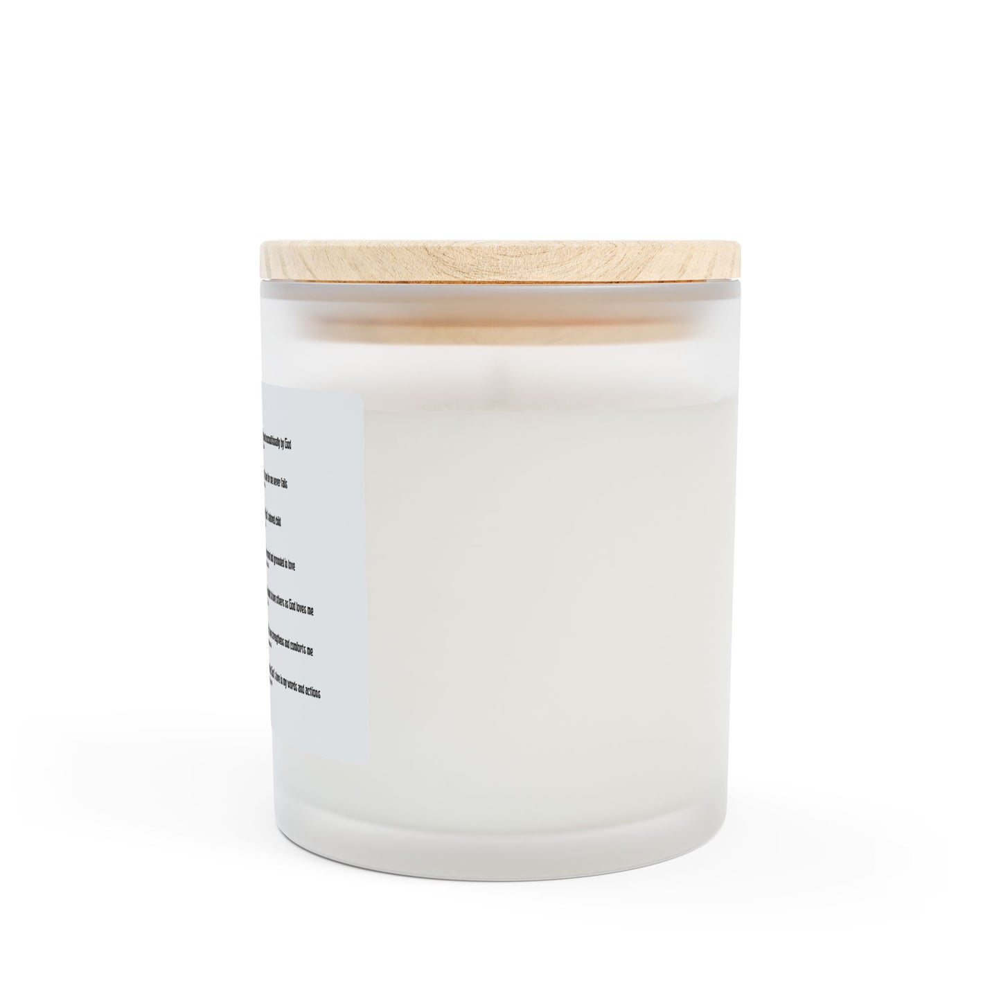 Love Affirmations Frosted Glass Candle, 11oz