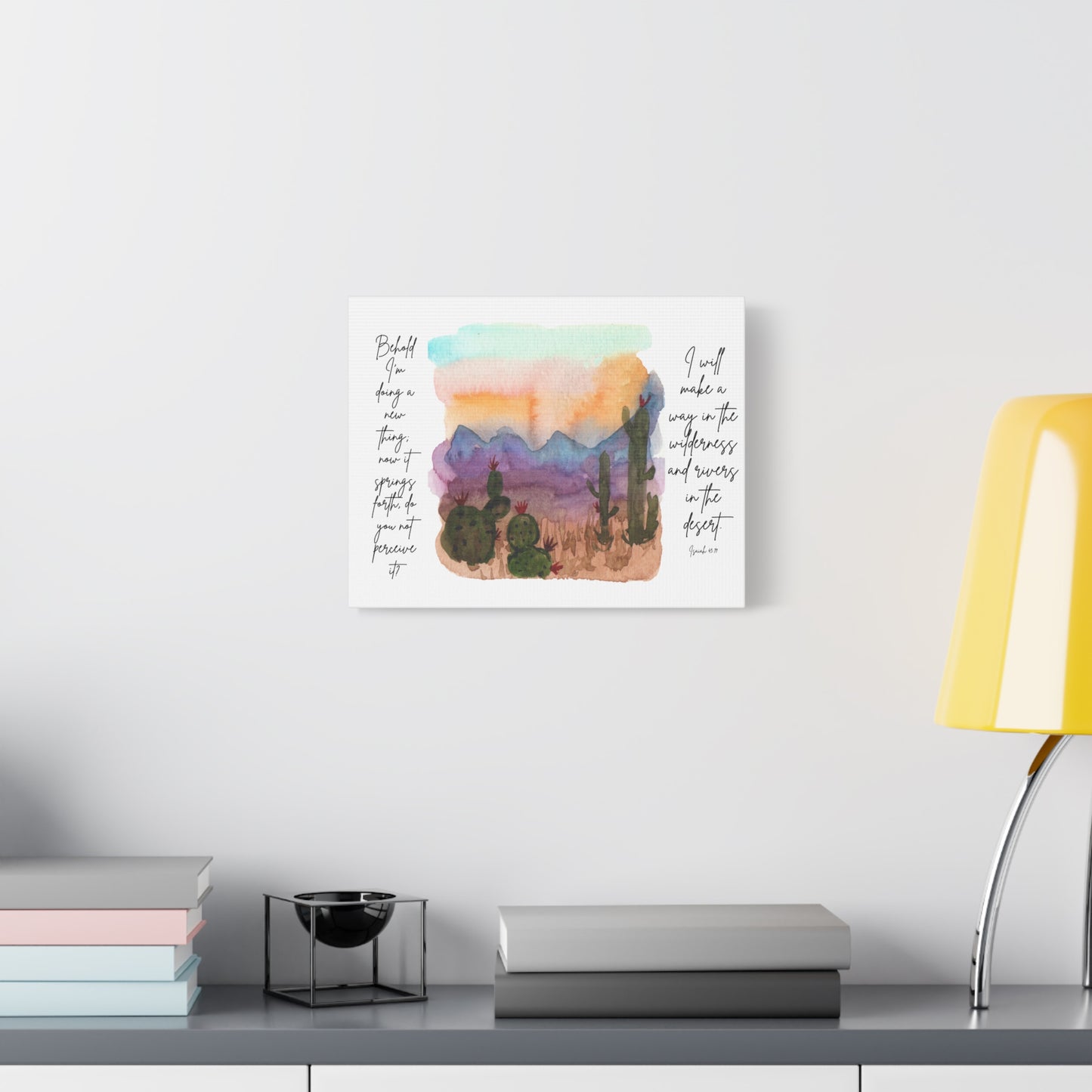 Behold ai’m Doing a New Thing Wall Canvas — Matte Stretched Canvas with Verse