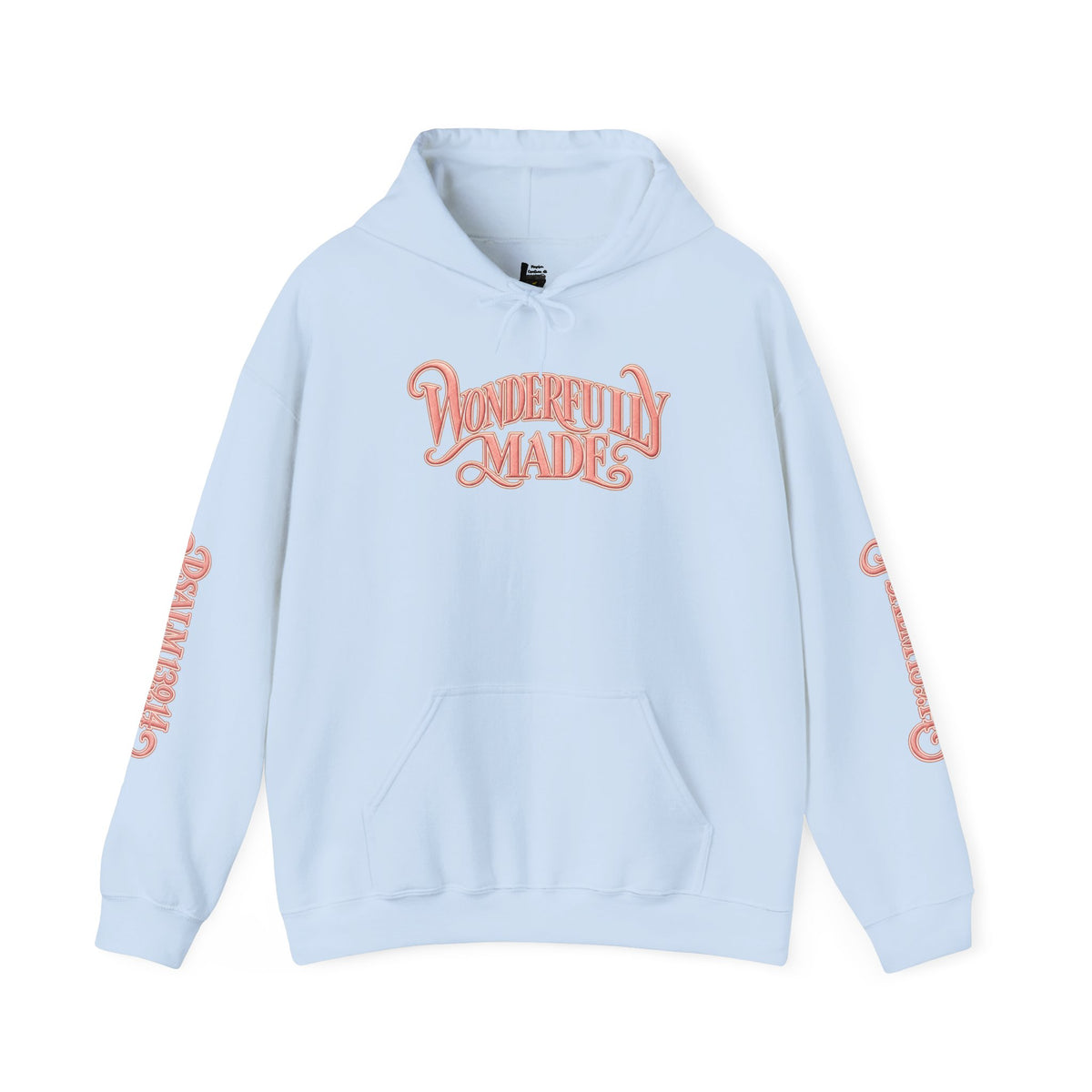 Wonderfully Made Hoodie — Floral Pearl Backprint Hooded Sweatshirt