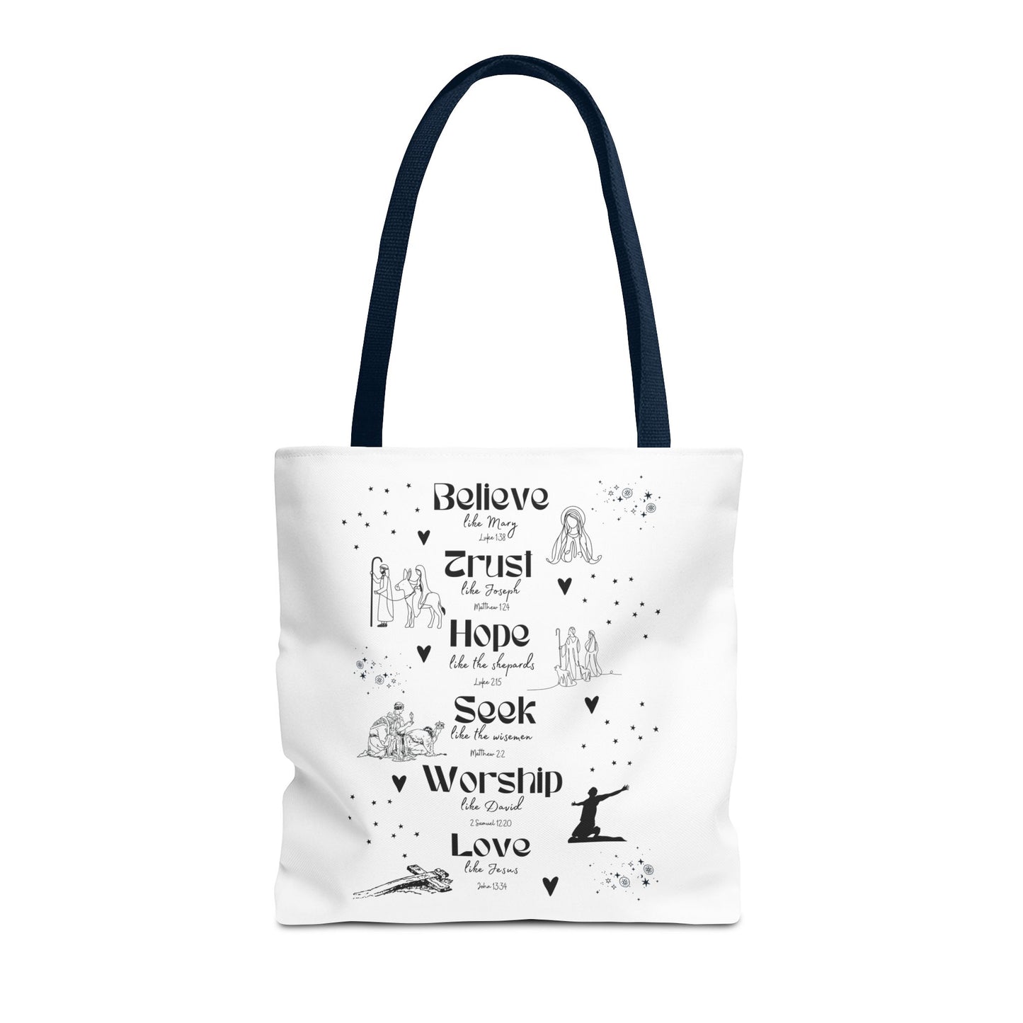 Believe like Mary Tote Bag