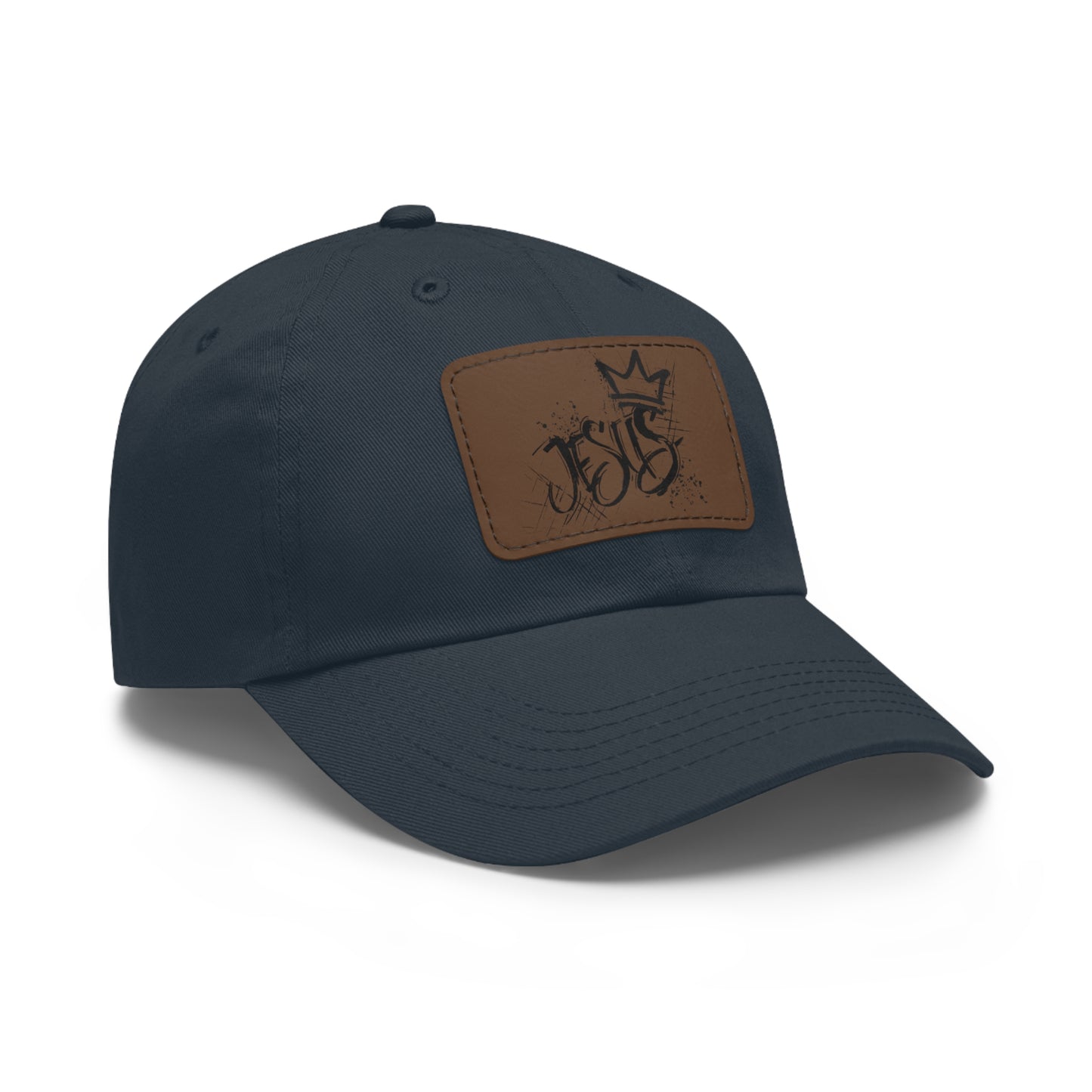King Jesus baseball cap with leather patch