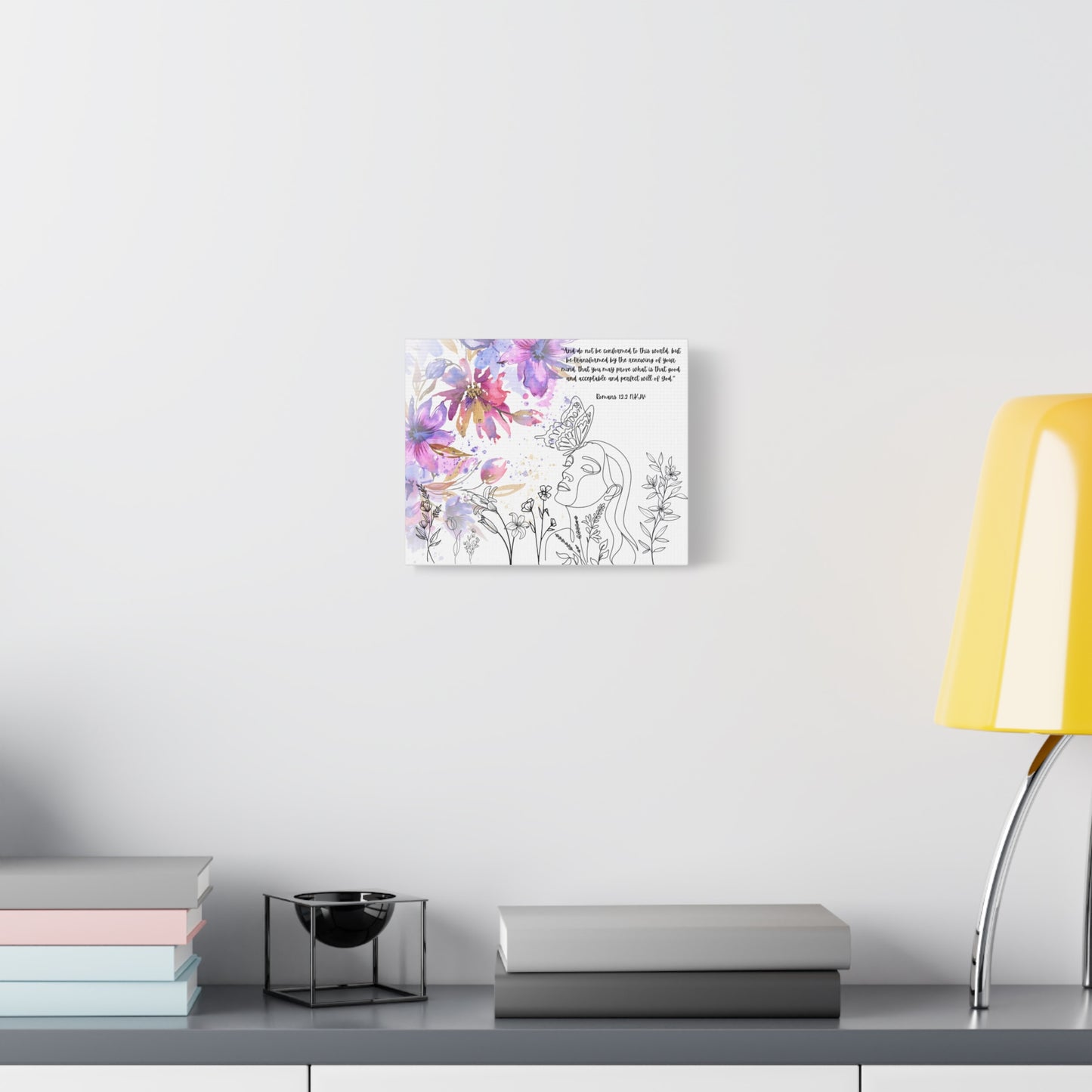 Renew your mind Canvas Wall Art — Inspirational Scripture Decor