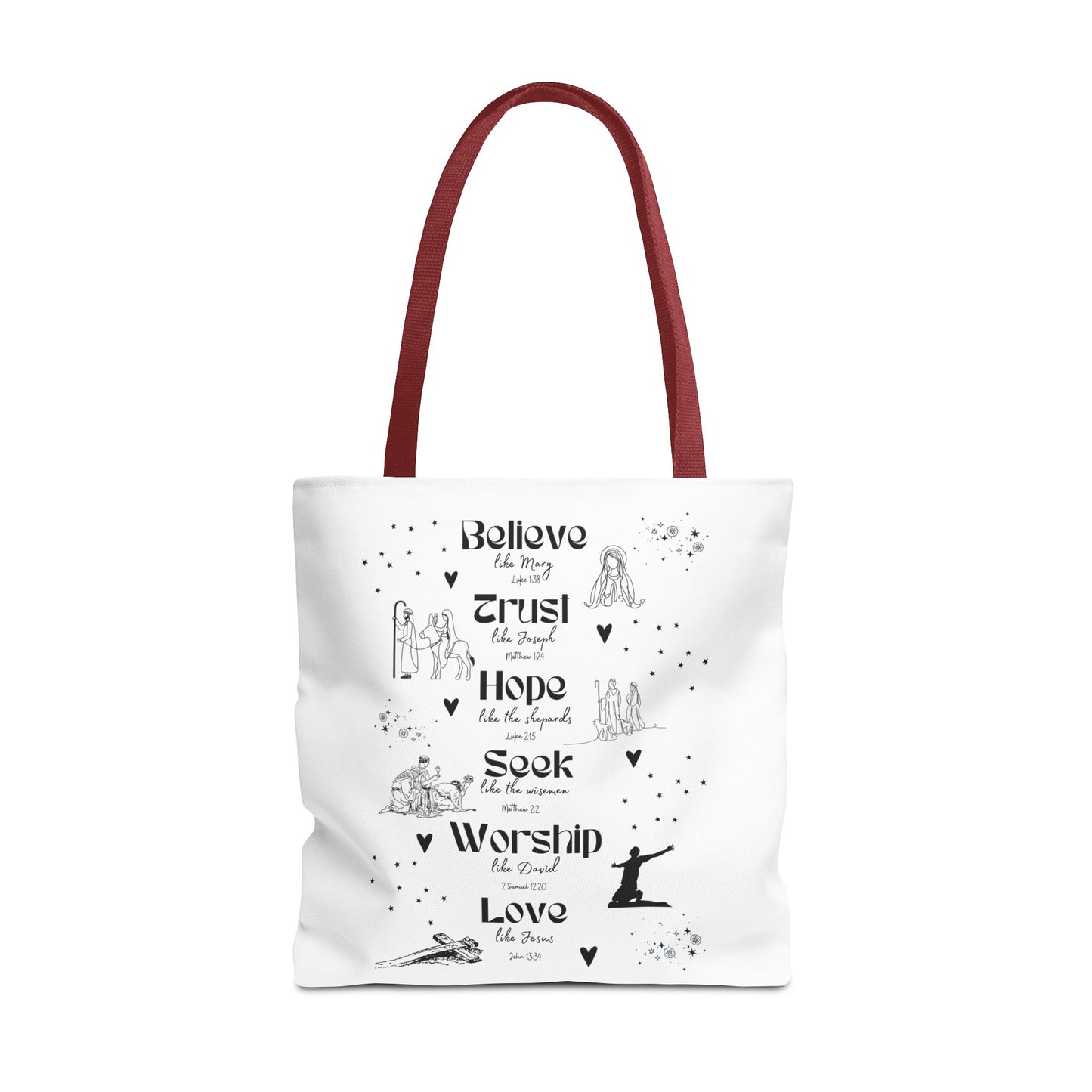 Believe like Mary Tote Bag