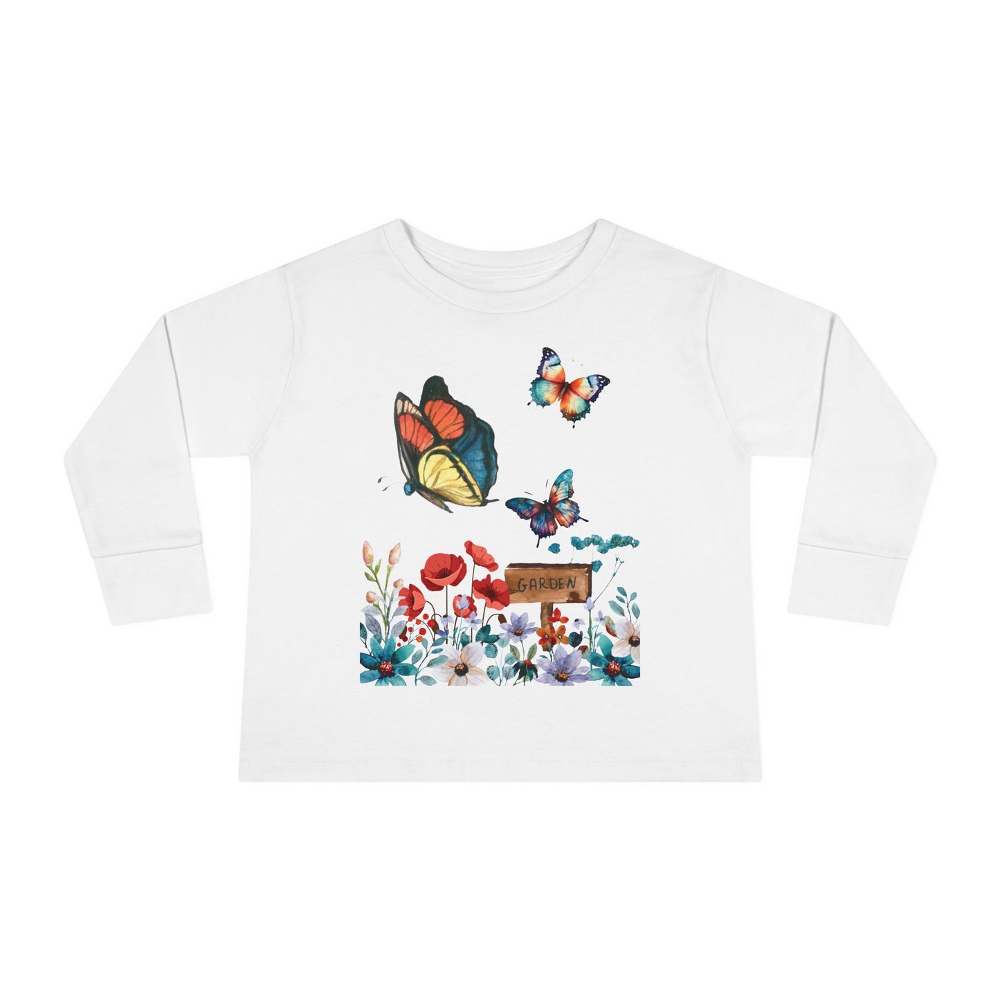 Butterfly garden Toddler Long Sleeve Tee