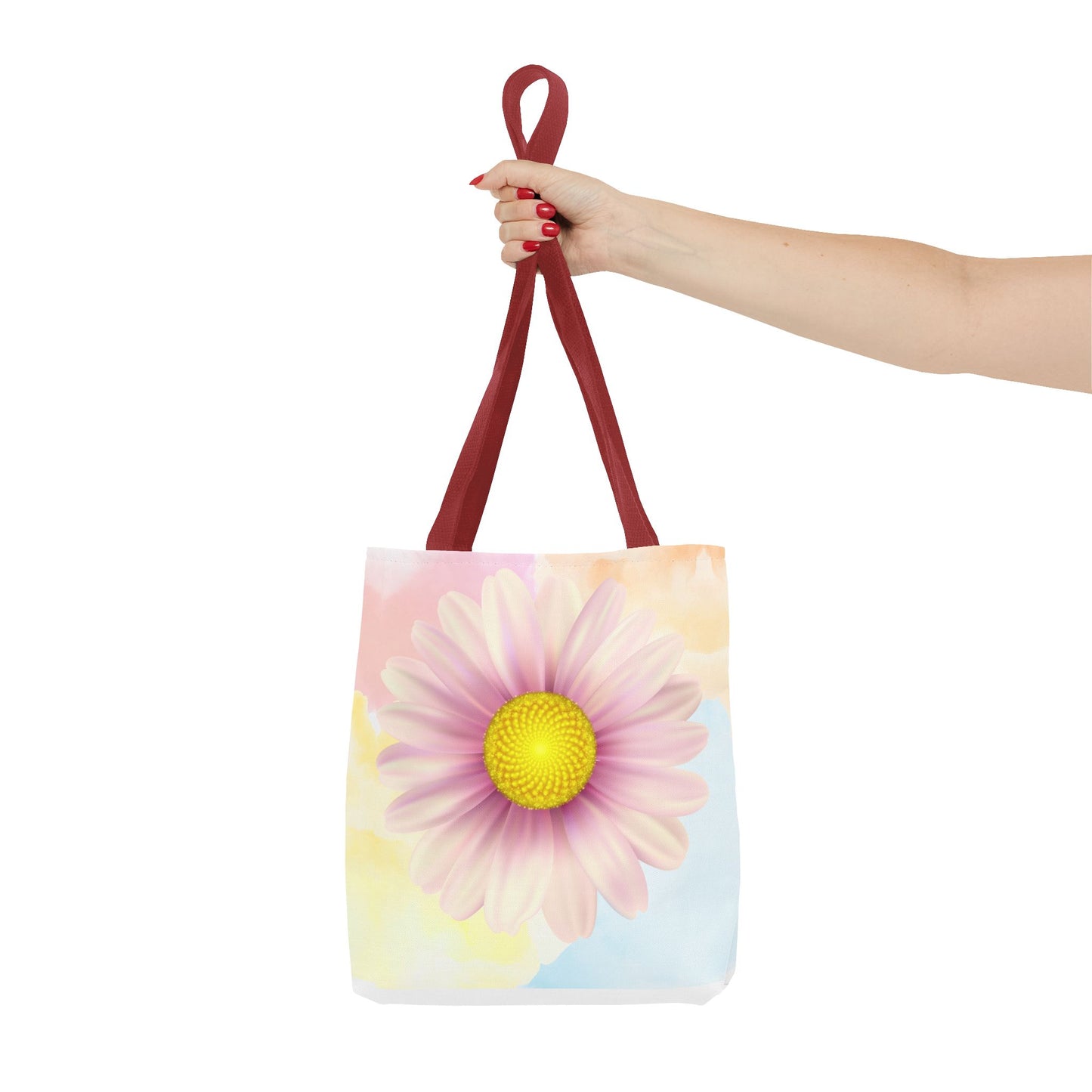 Lavender Watercolor Daisy Garden Tote Bag