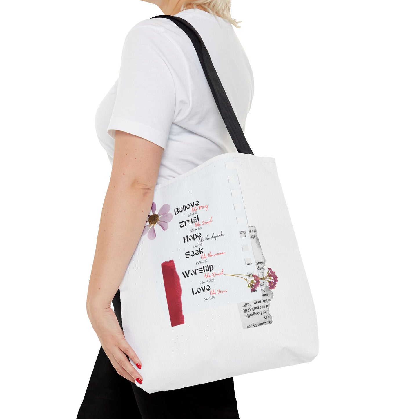 Believe Like Mary Tote Bag