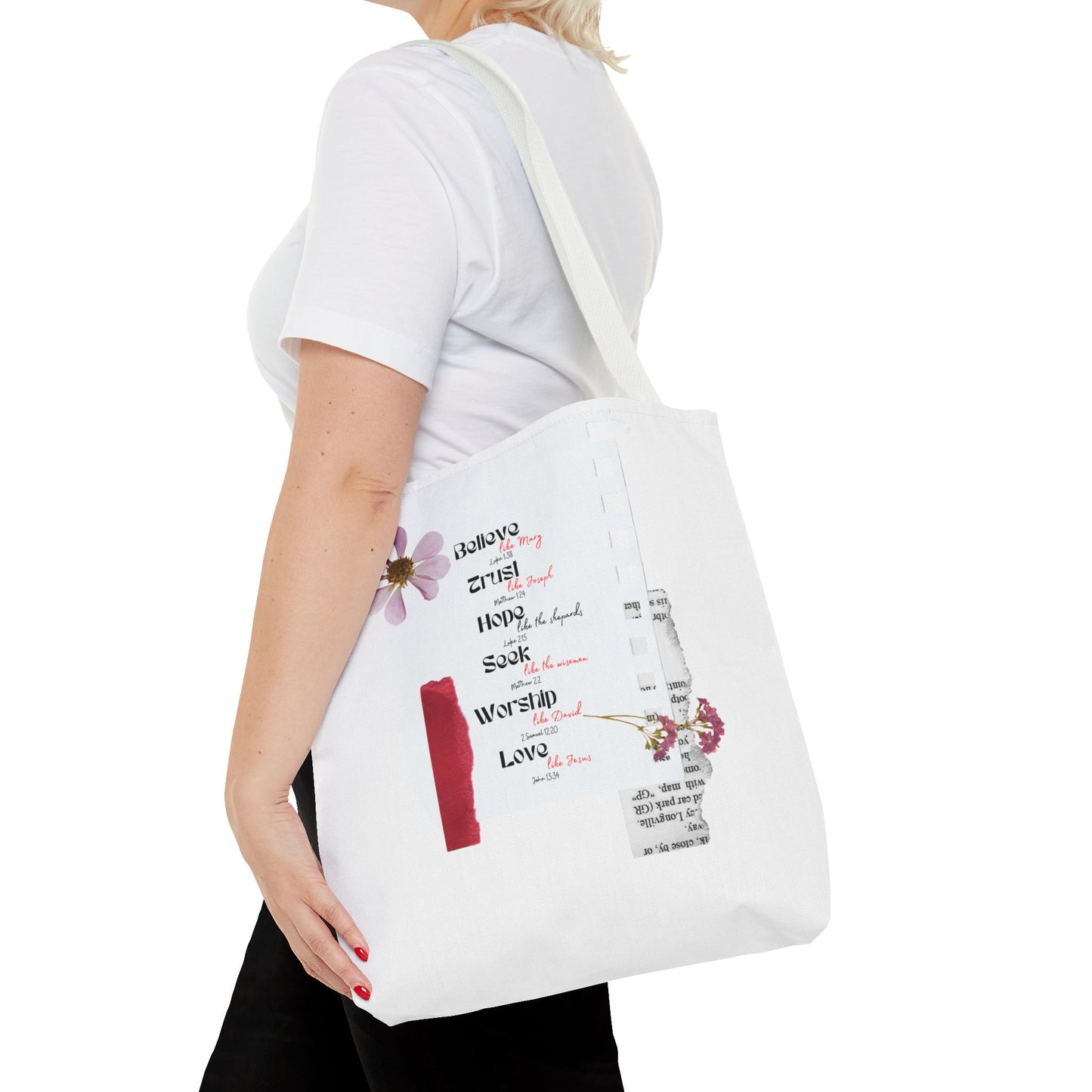 Believe Like Mary Tote Bag
