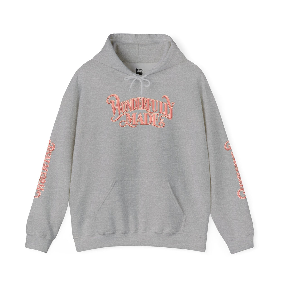 Wonderfully Made Hoodie — Floral Pearl Backprint Hooded Sweatshirt
