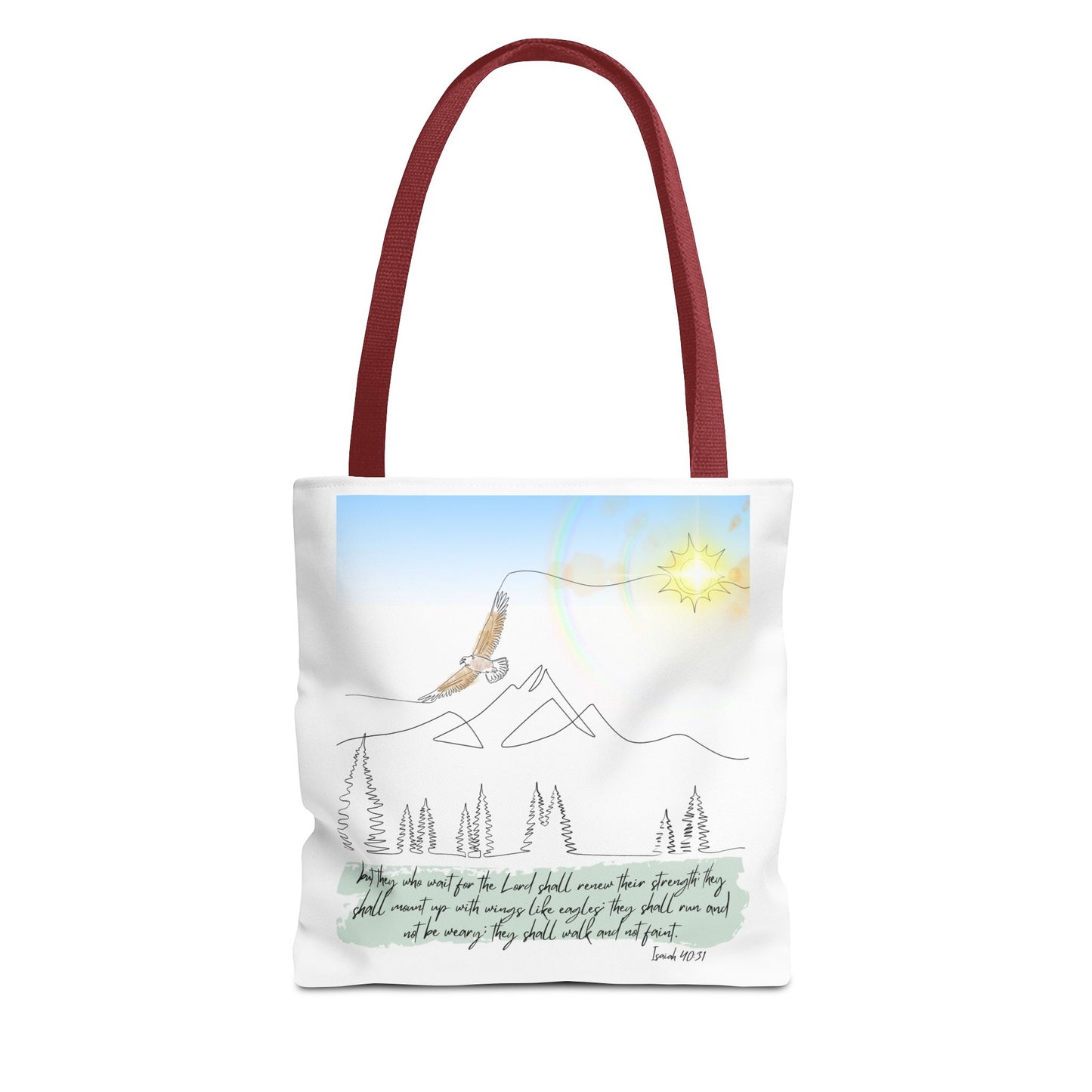 Wings like eagles Tote Bag